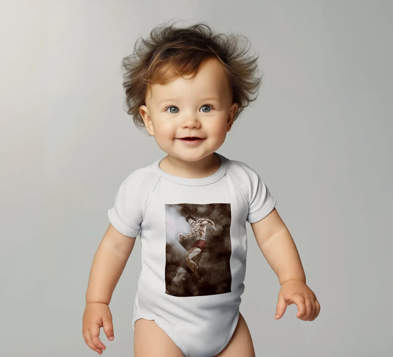 baki hanma body neonato maniche corte da FreeArtStudio