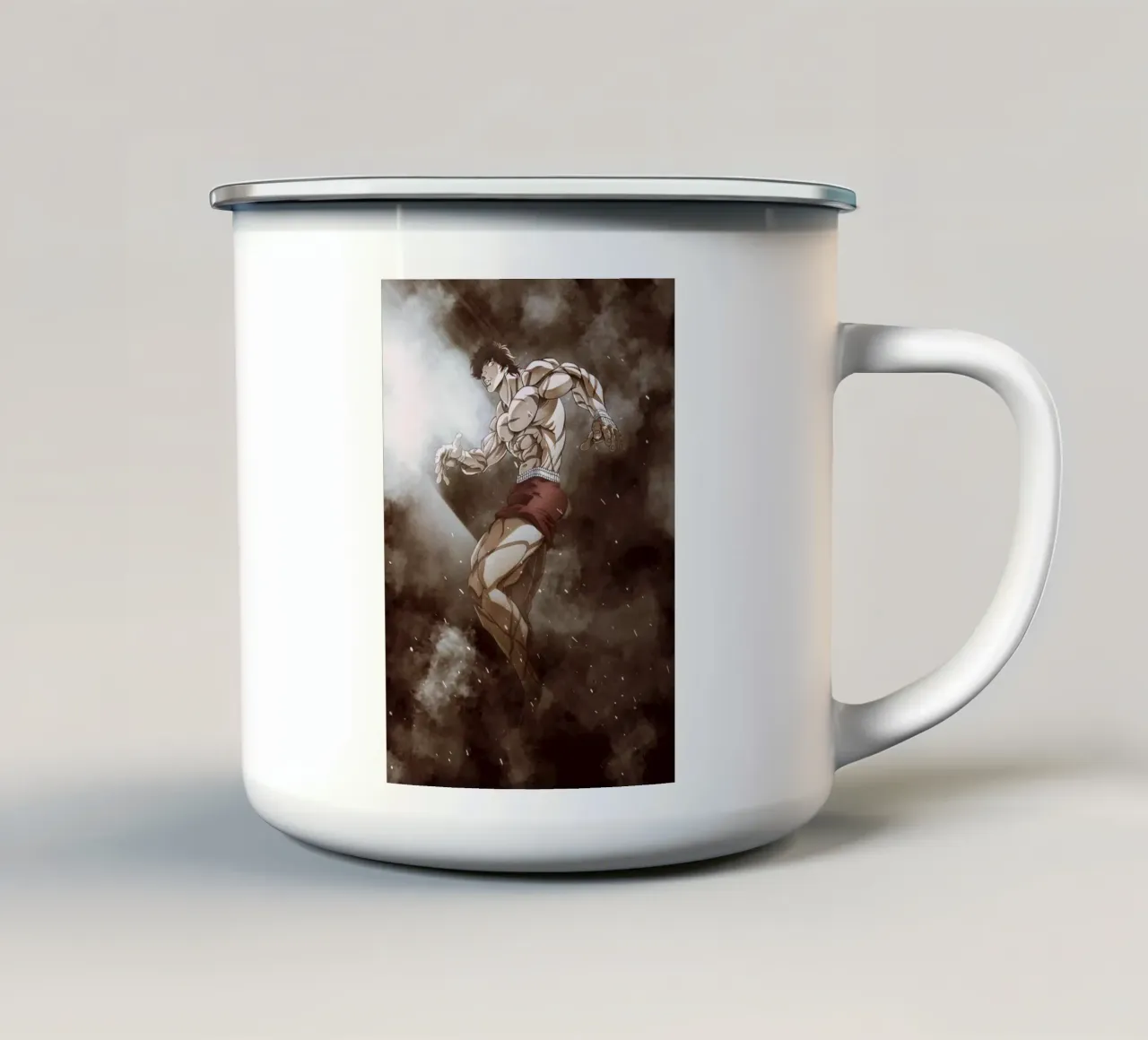 baki hanma tazza in smalto da FreeArtStudio