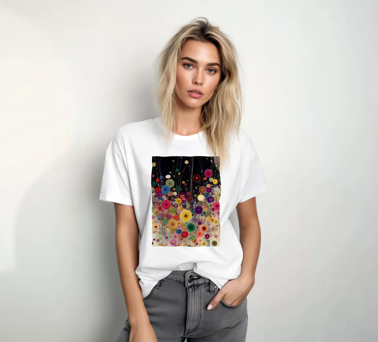 Flowers Abstract B, style Gustav Klimt t-shirt de Mateo