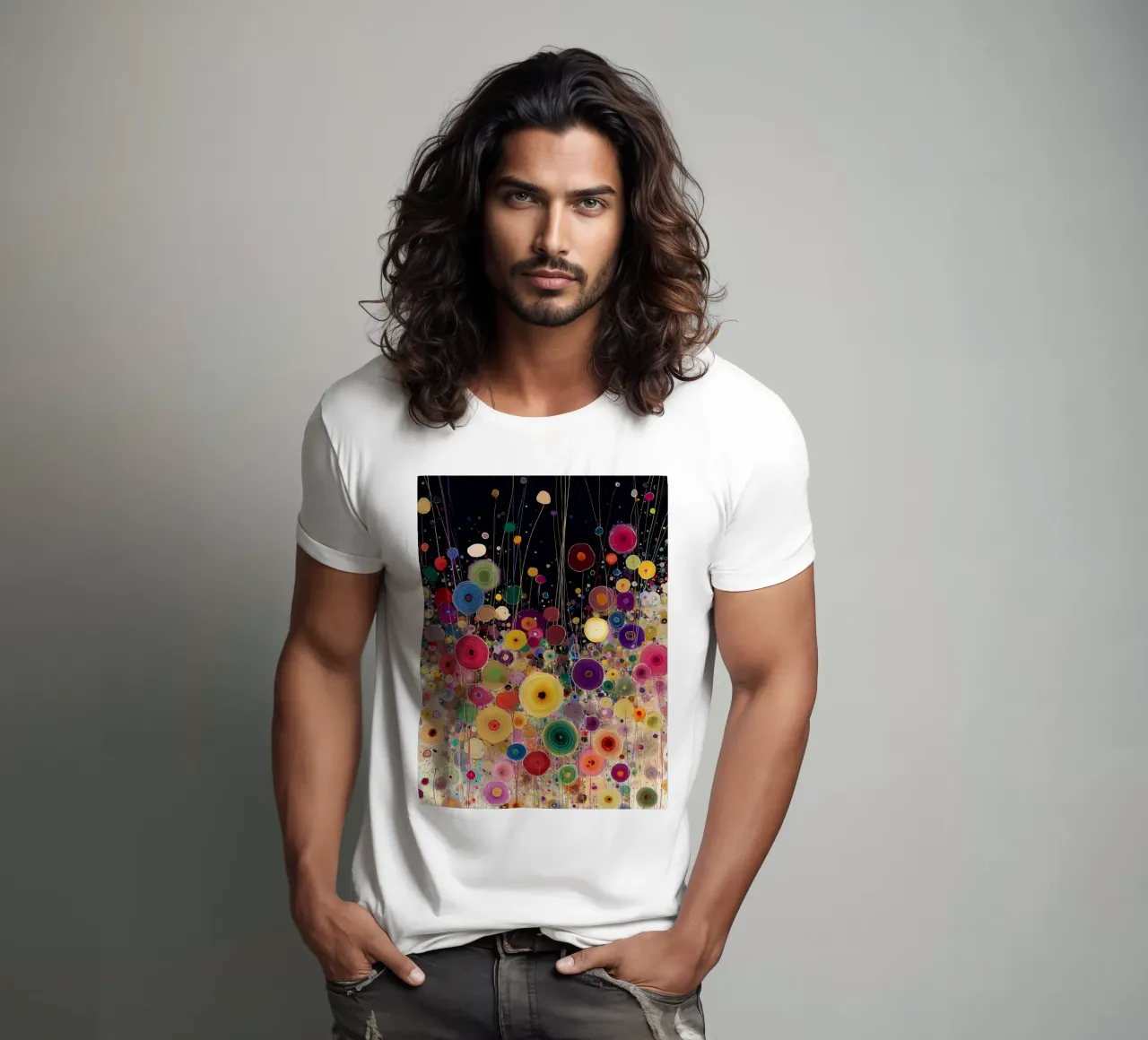 Flowers Abstract B, style Gustav Klimt t-shirt de Mateo