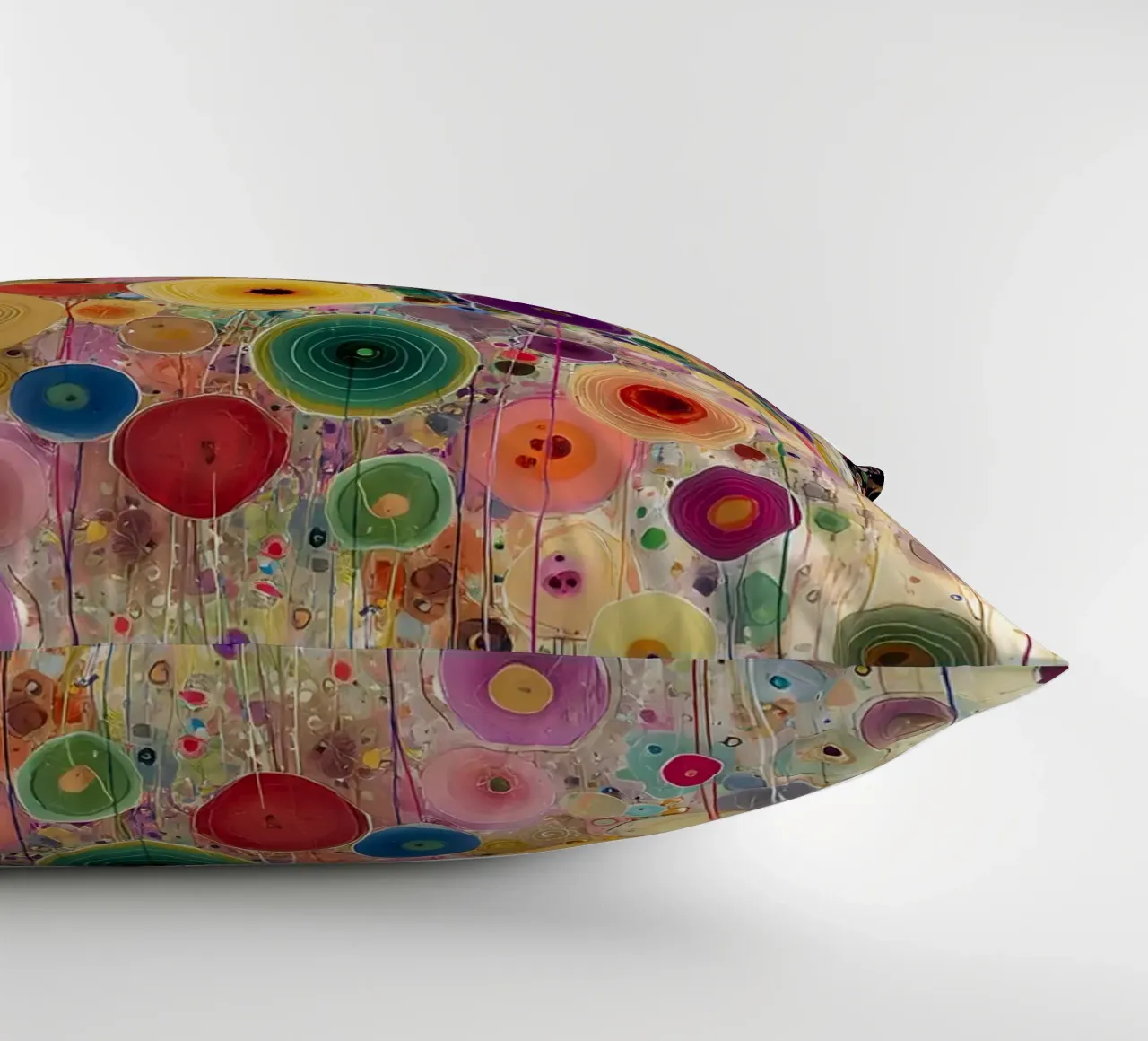 Flowers Abstract B, style Gustav Klimt Kissen von Mateo