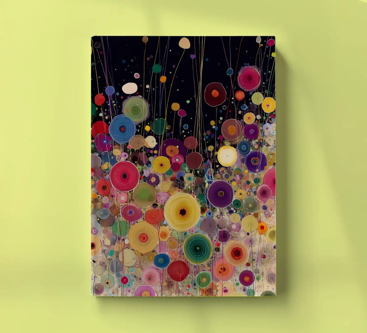 Flowers Abstract B, style Gustav Klimt notebook by Mateo