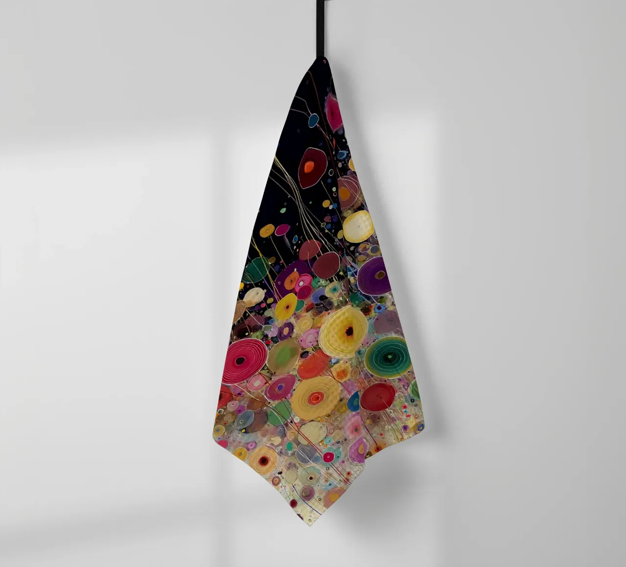 Flowers Abstract B, style Gustav Klimt torchon de Mateo
