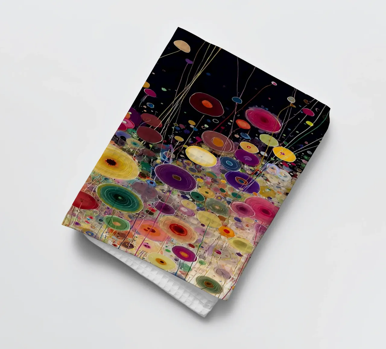 Flowers Abstract B, style Gustav Klimt torchon de Mateo