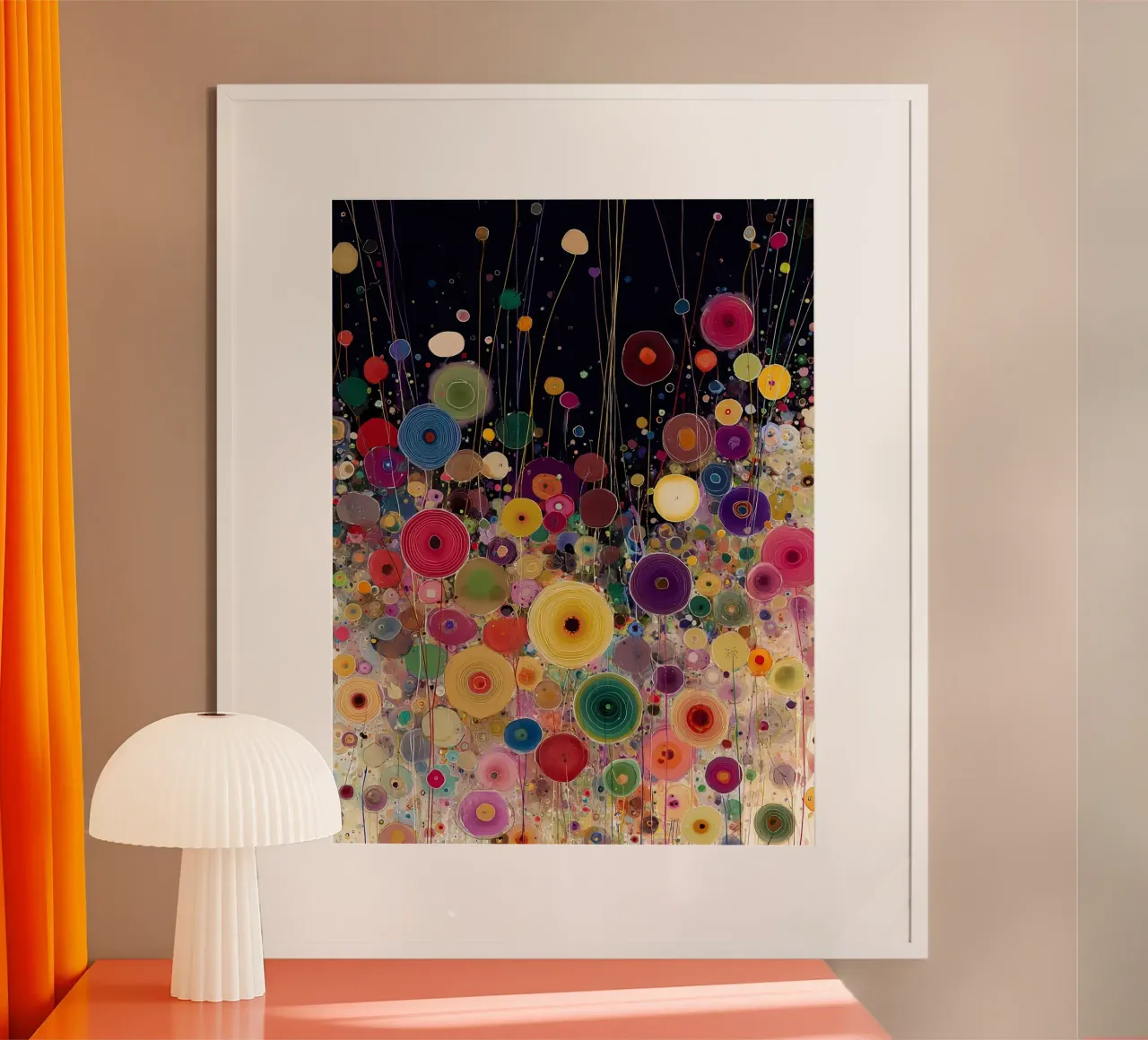 Flowers Abstract B, style Gustav Klimt poster da Mateo
