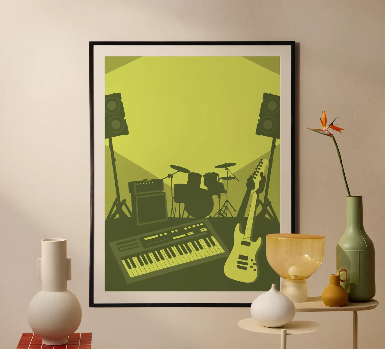 Studio musicale poster con telaio in plastica da MUSIC EDITION