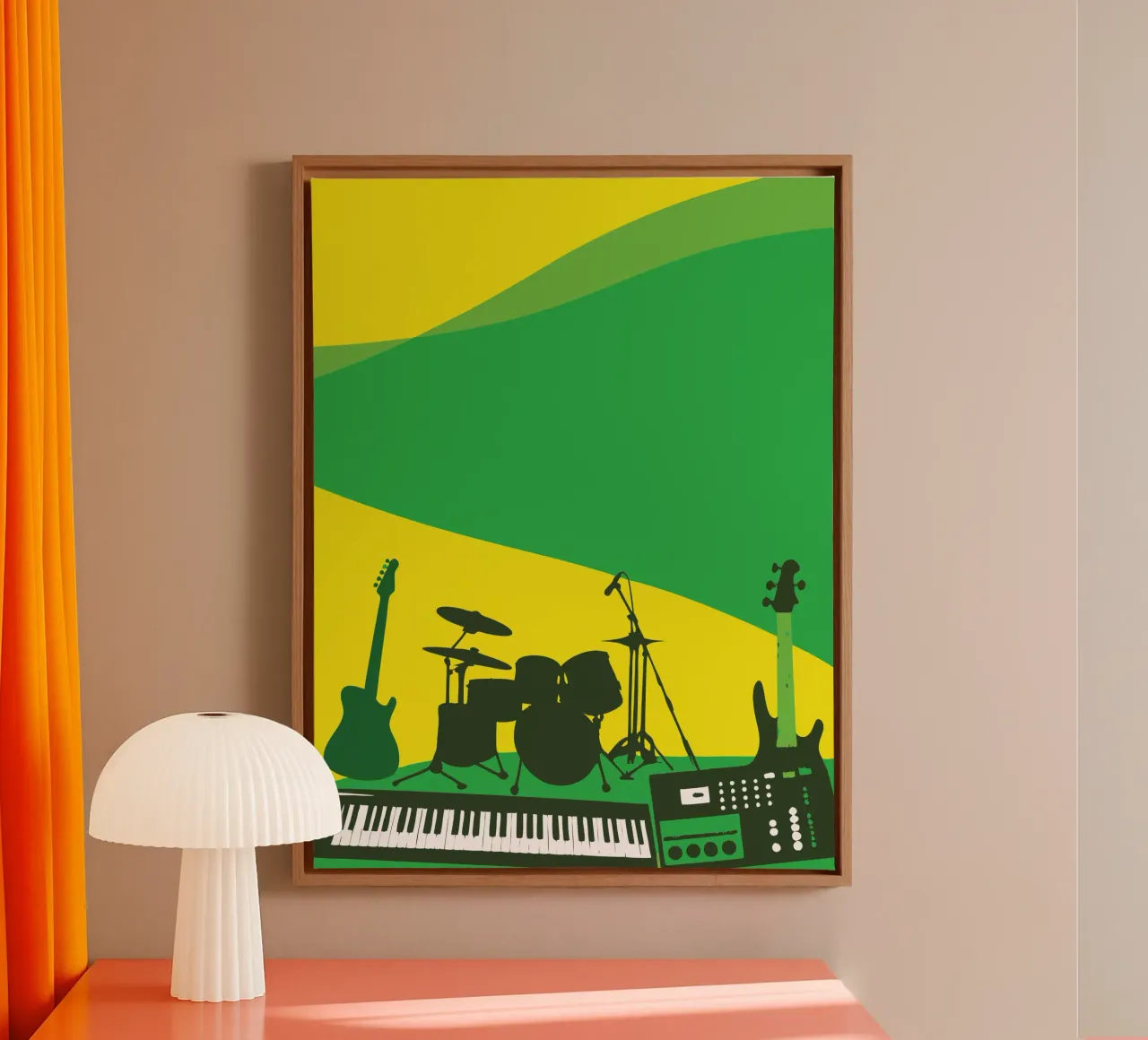 Modern Musical Instruments canvas with Floater frame by MUSIC EDITION