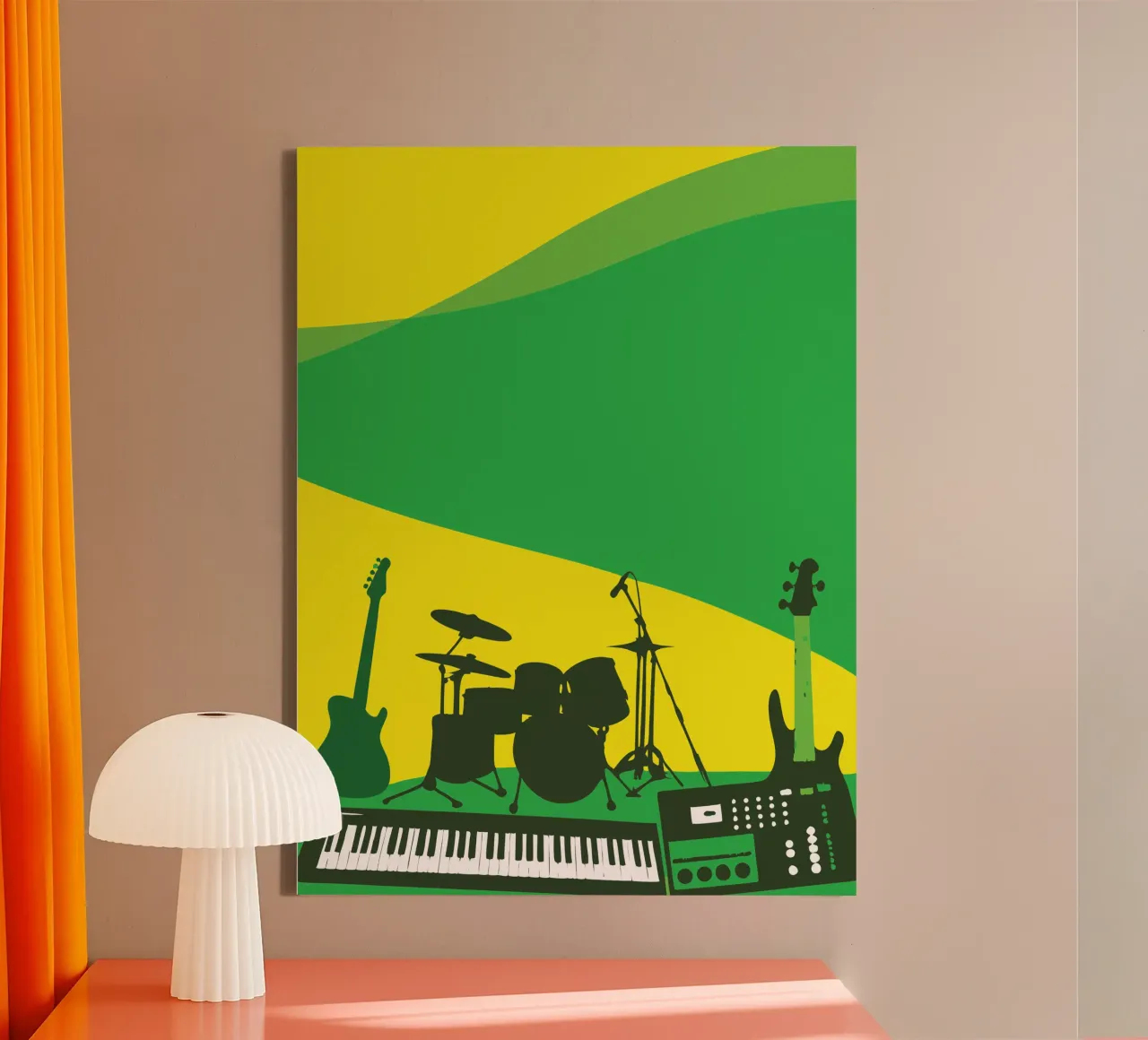 Modern Musical Instruments canvas with Floater frame by MUSIC EDITION