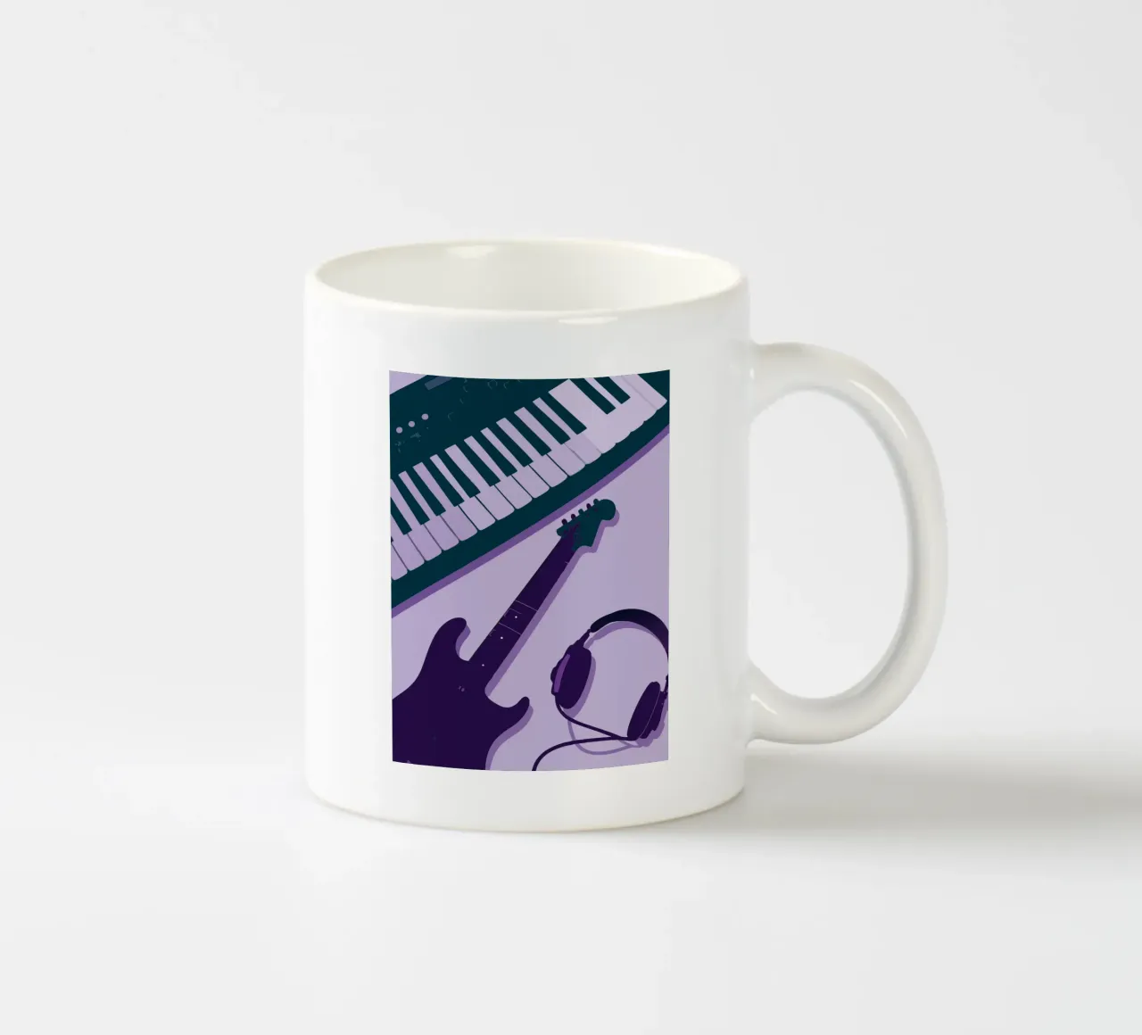Musical Instruments Guitar and Piano tazza in ceramica da MUSIC EDITION