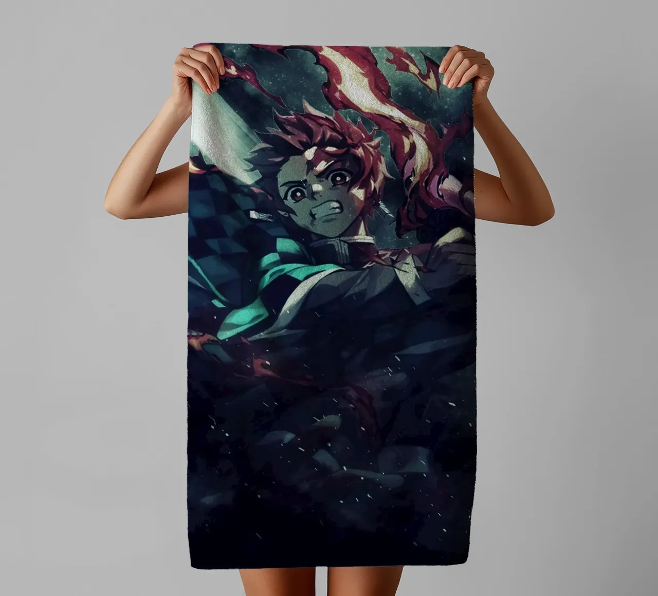 kamado tanjiro towel by FreeArtStudio