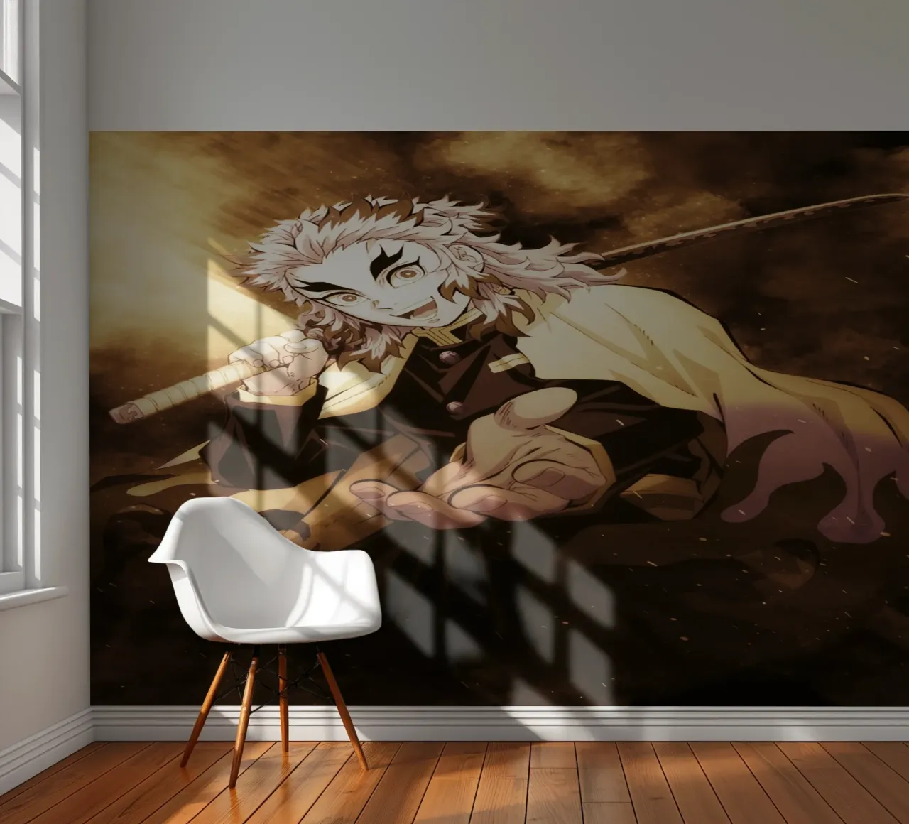 kyojuro rengoku photo wallpaper by FreeArtStudio