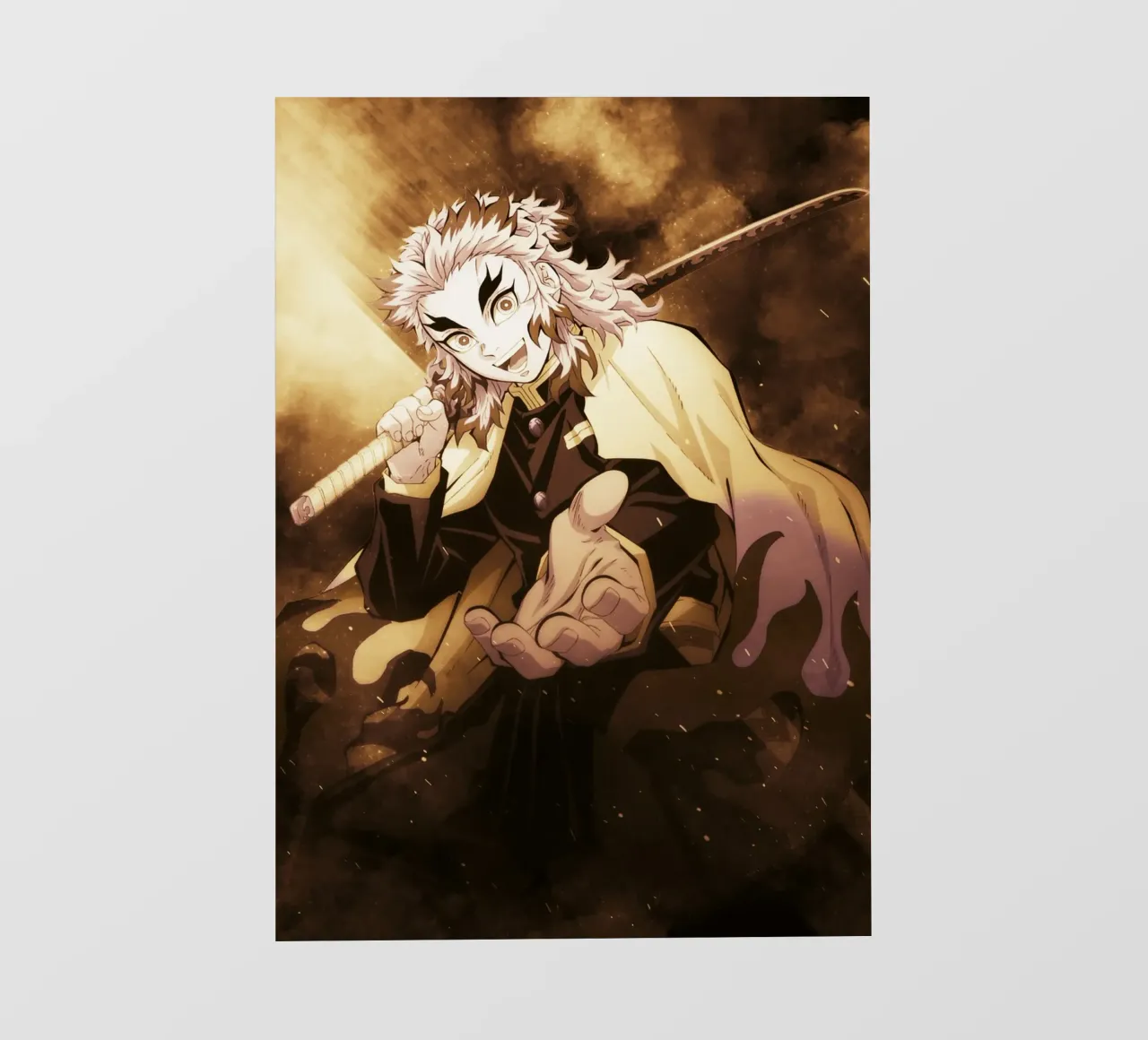 kyojuro rengoku photo wallpaper by FreeArtStudio