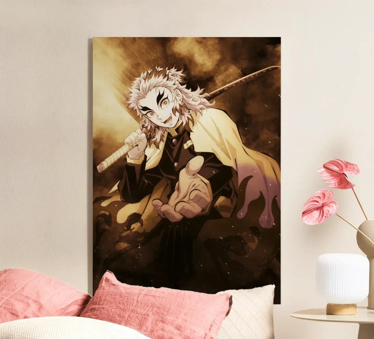 kyojuro rengoku acrylic glass by FreeArtStudio