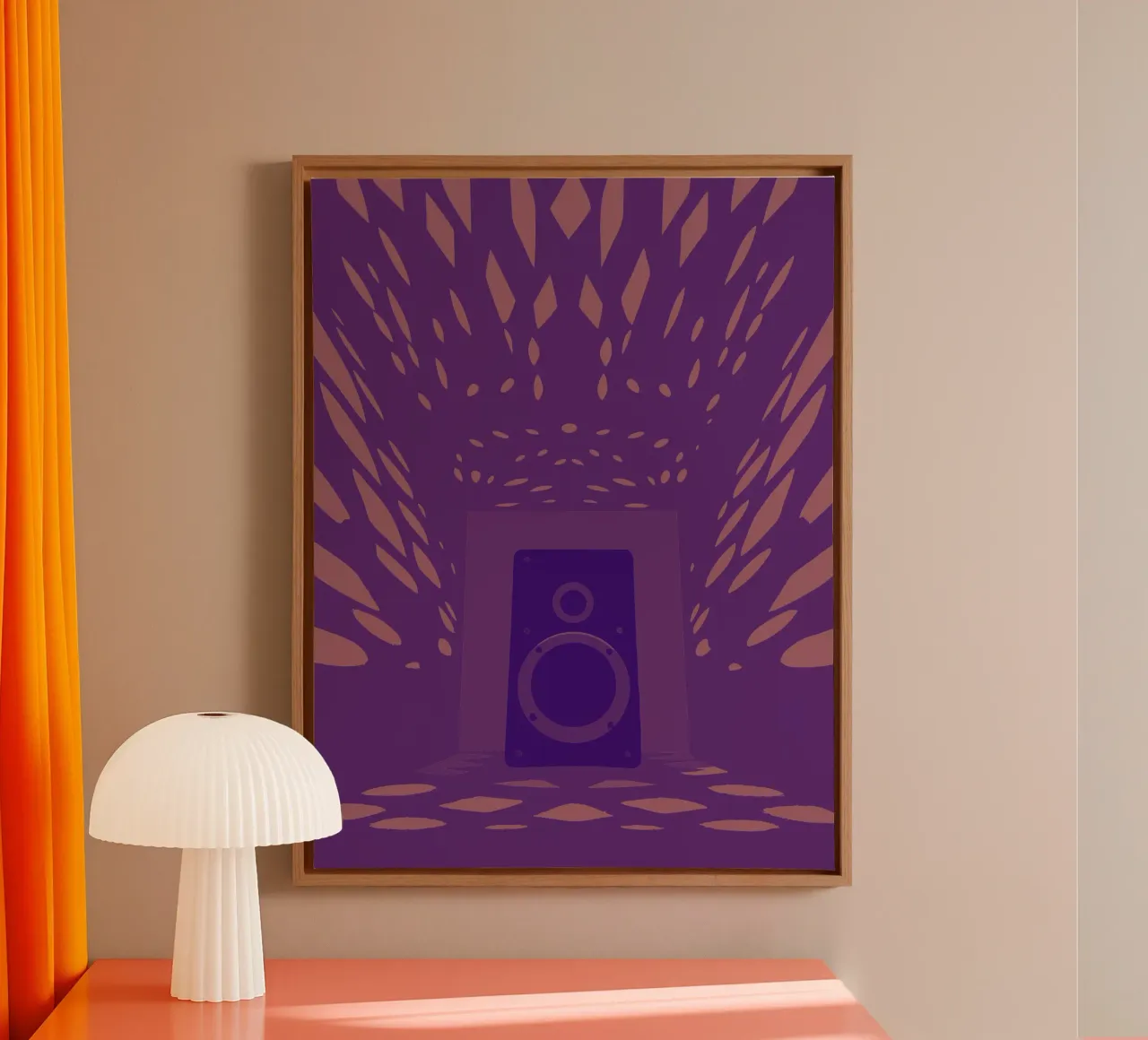 Speaker Music canvas with Floater frame by MUSIC EDITION