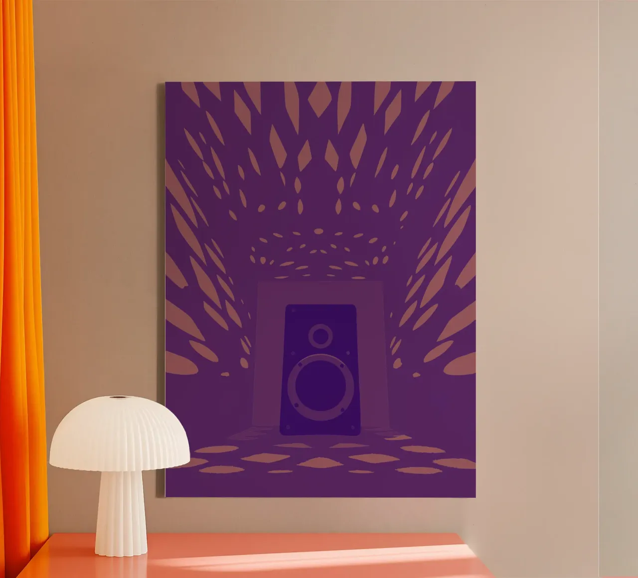 Speaker Music canvas with Floater frame by MUSIC EDITION