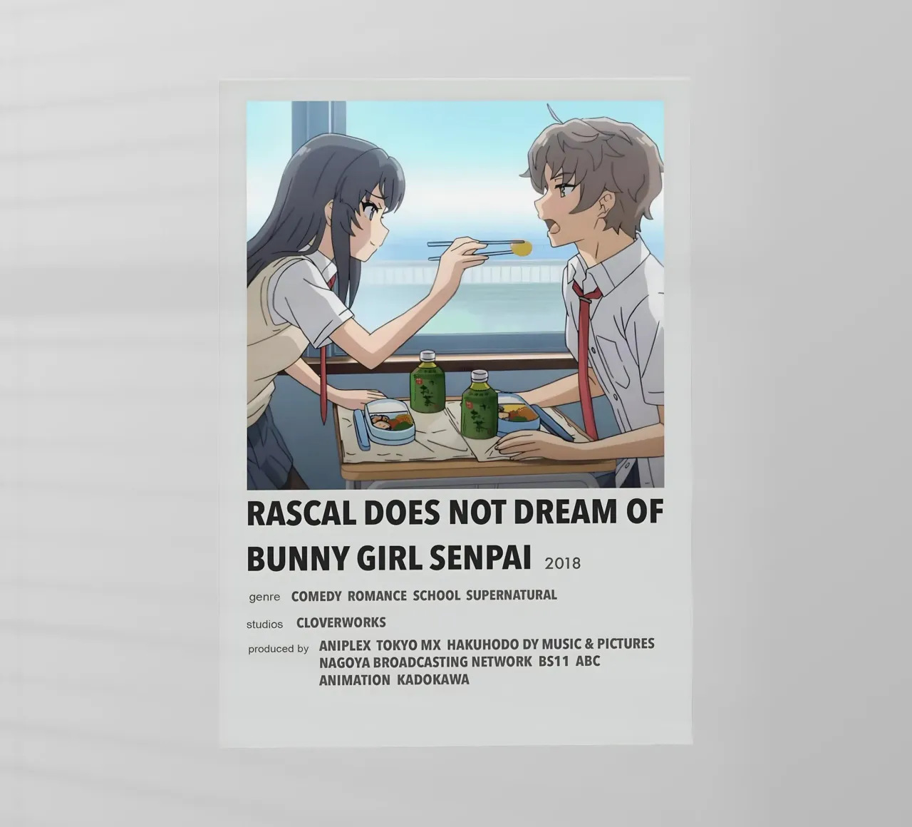 RASCAL DOES NOT DREAM OF BUNNY GIRL SENPAI 2018 pellicola backlit da Totoya