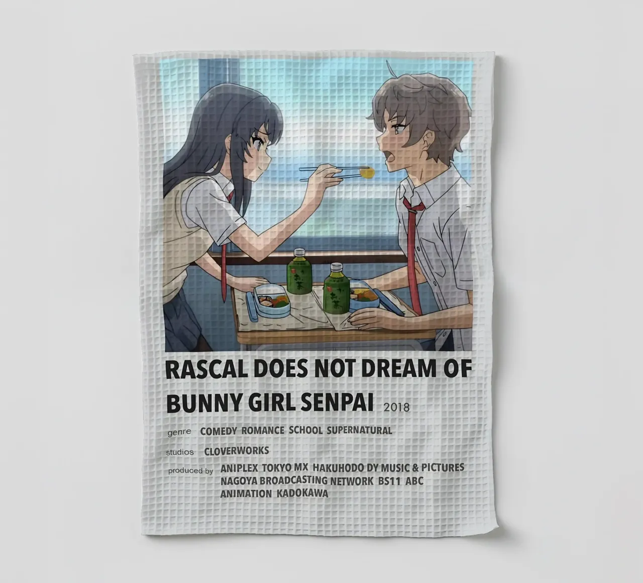 RASCAL DOES NOT DREAM OF BUNNY GIRL SENPAI 2018 canovaccio da cucina da Totoya