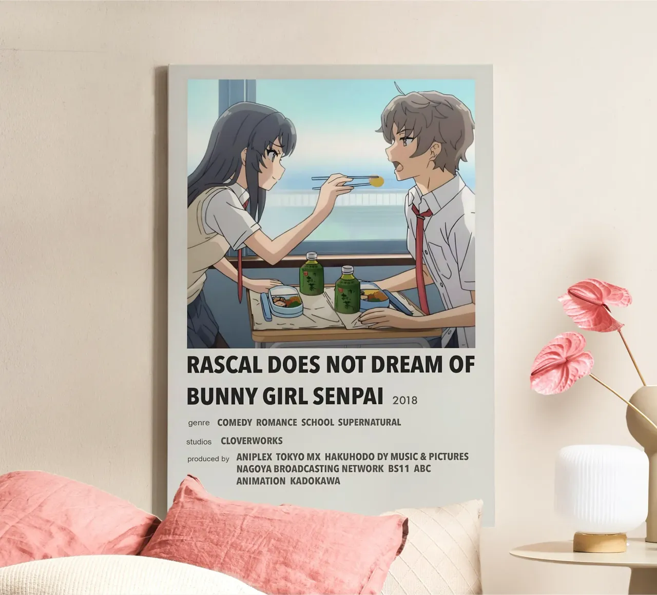 RASCAL DOES NOT DREAM OF BUNNY GIRL SENPAI 2018 tela con Cornice a cassetta da Totoya