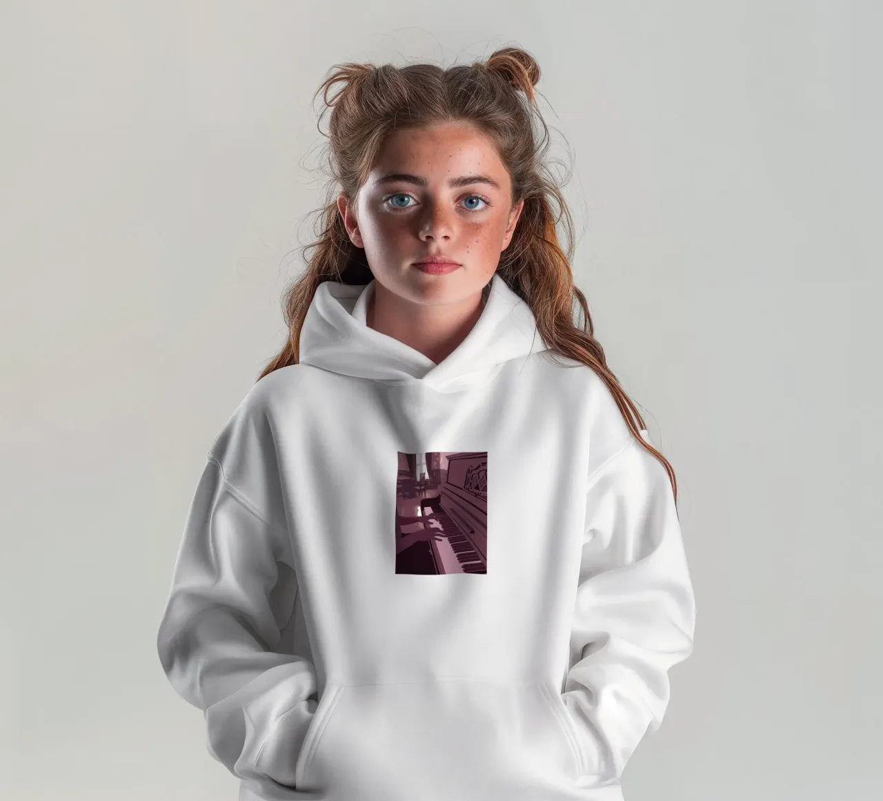 Tocar el piano sudadera con capucha para niño de MUSIC EDITION