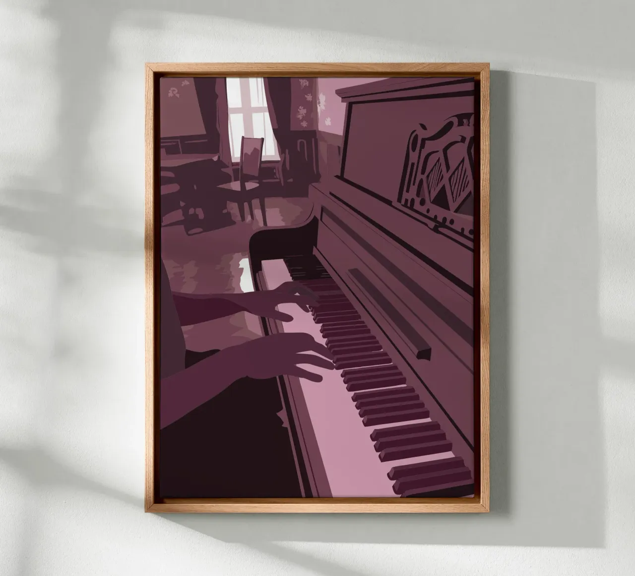 Suonare il pianoforte tela con Cornice a cassetta da MUSIC EDITION