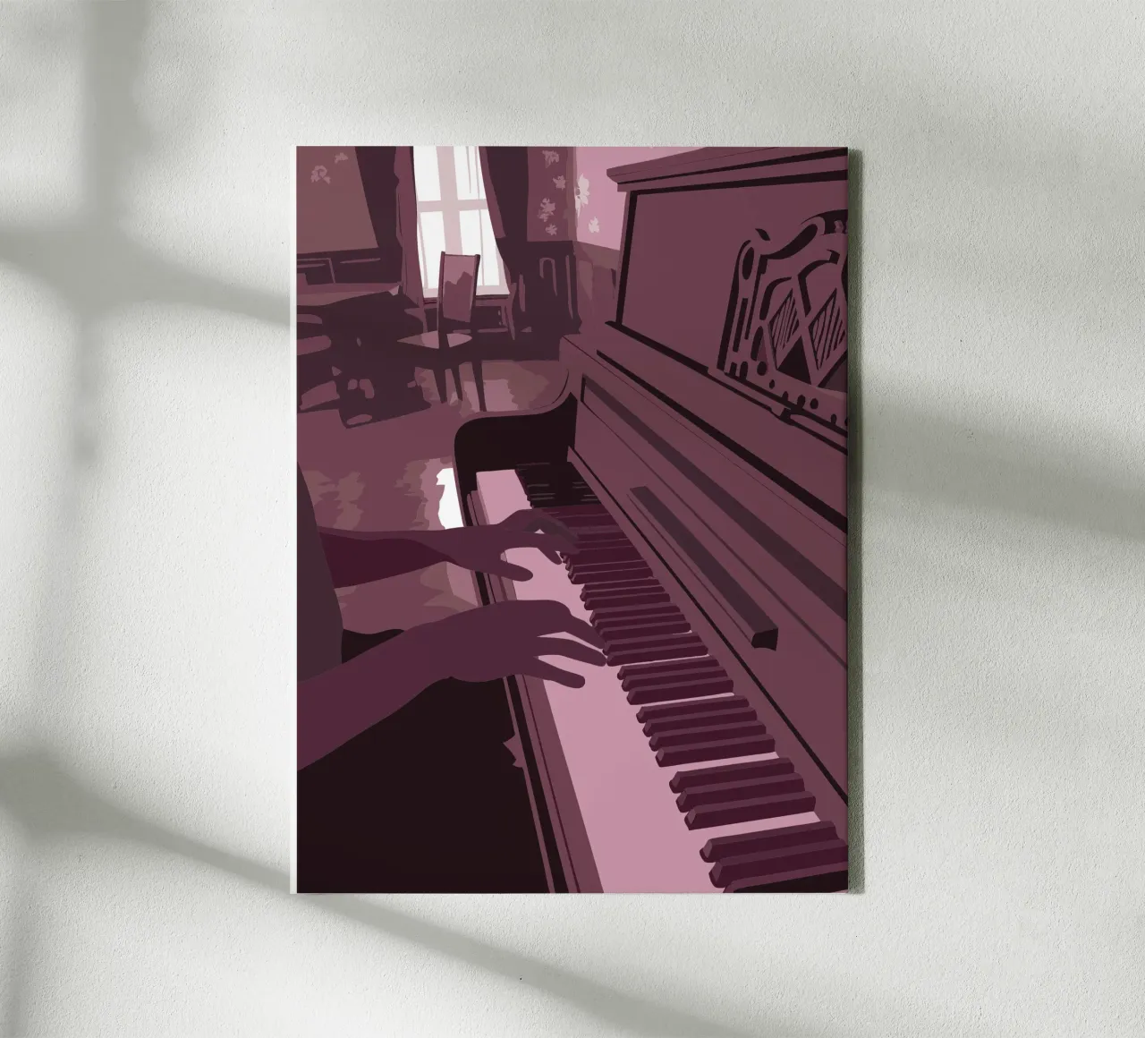 Suonare il pianoforte tela con Cornice a cassetta da MUSIC EDITION