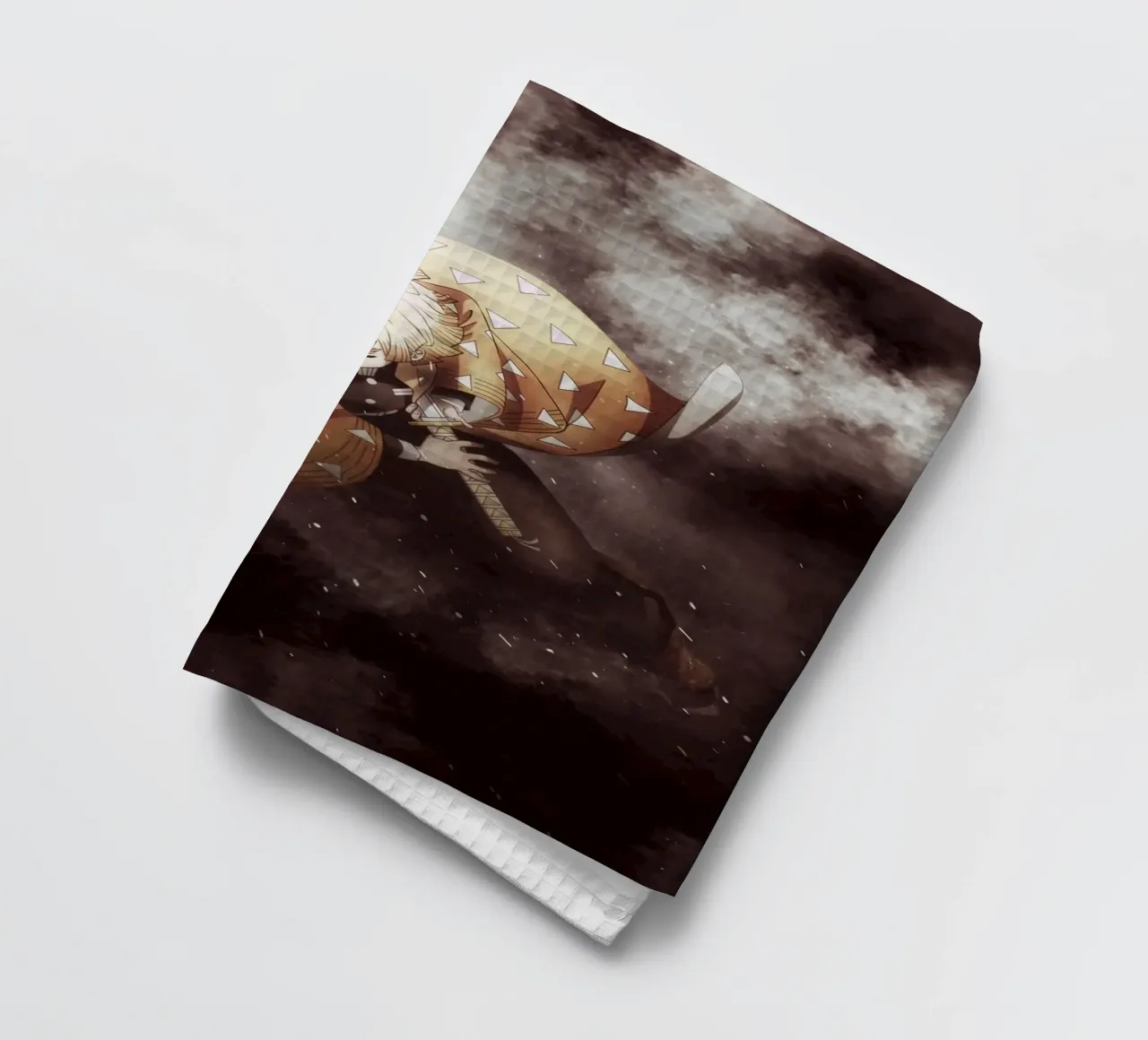 zenitsu agatsuma tea towel by FreeArtStudio