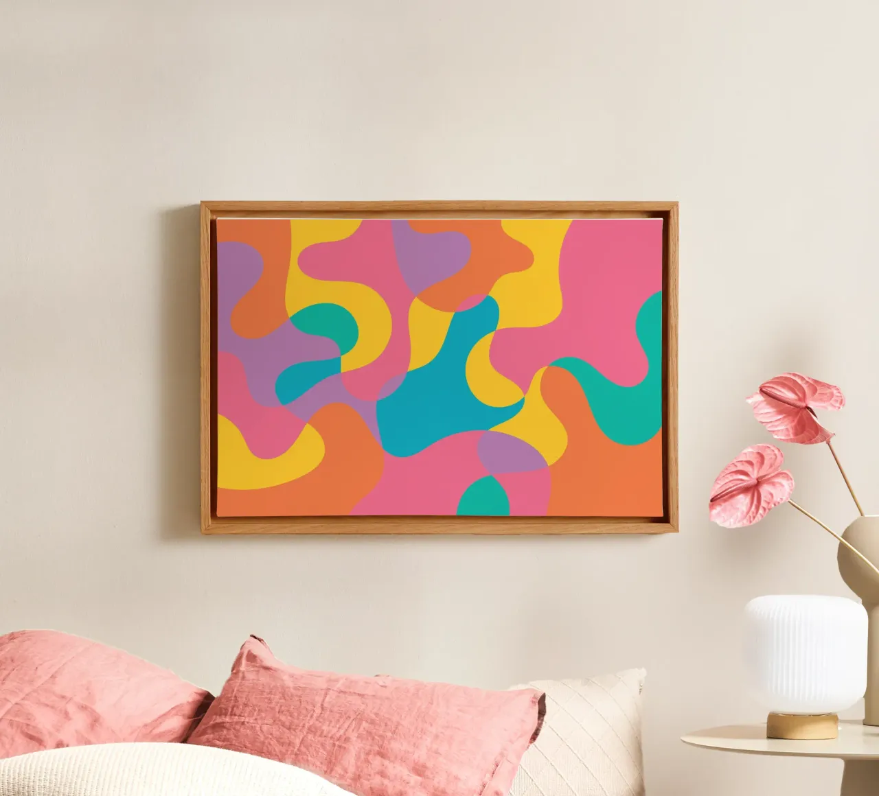 Paint Colorful tela con Cornice a cassetta da galihstudio