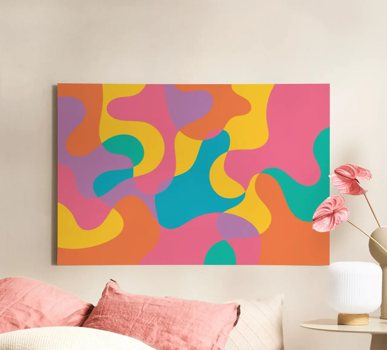 Paint Colorful tela con Cornice a cassetta da galihstudio