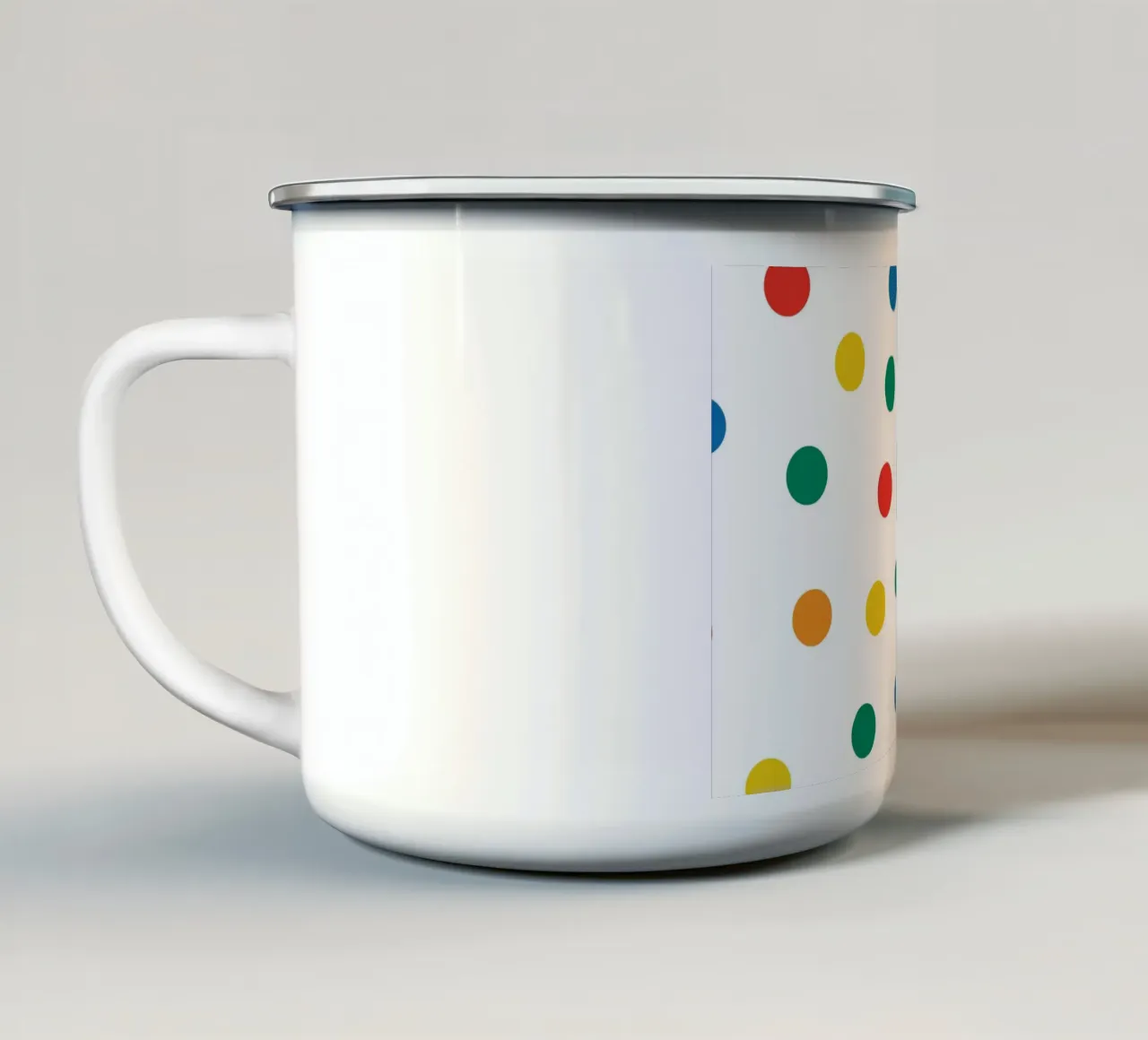 A pois tazza in smalto da galihstudio