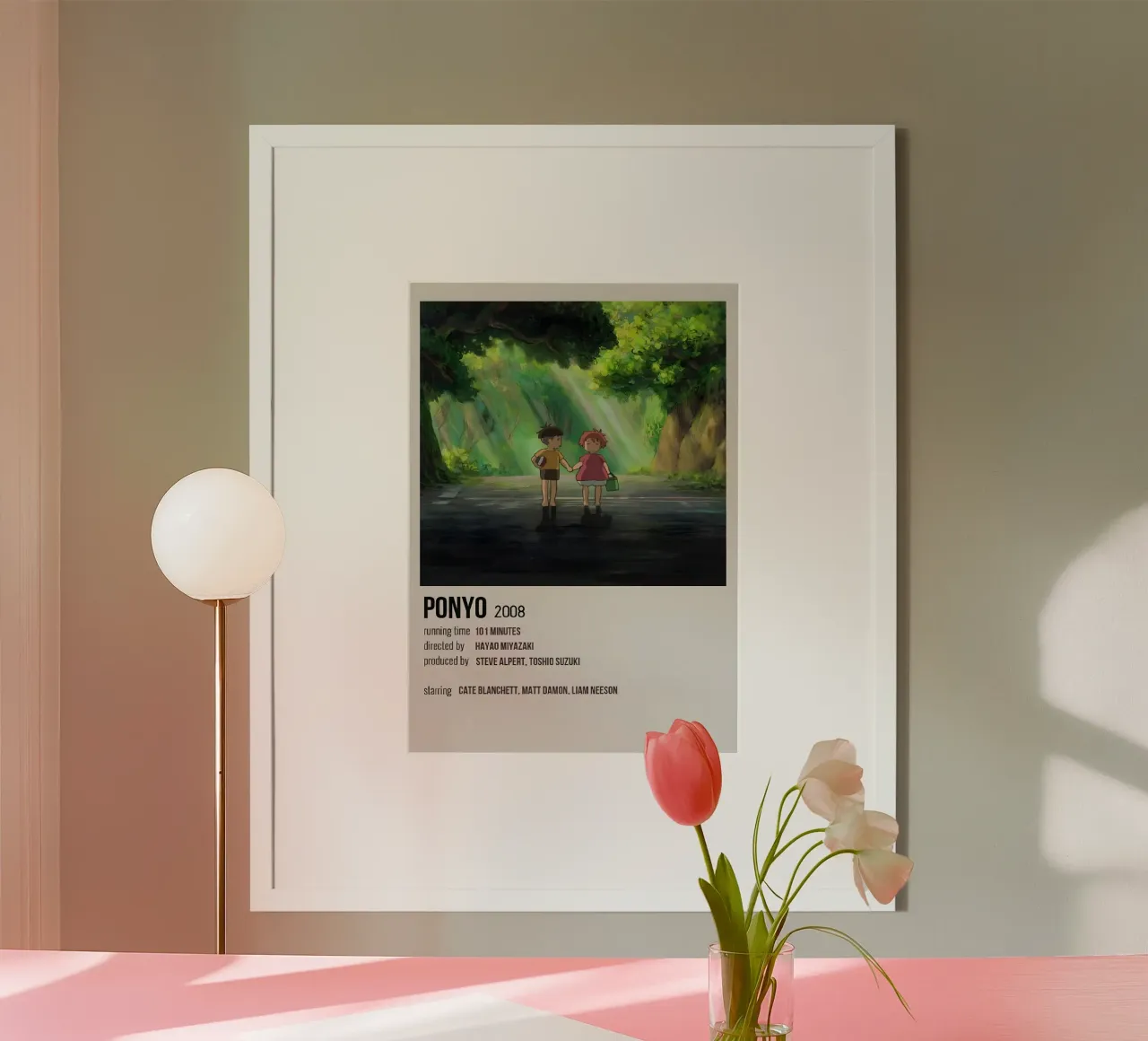 PONYO 2008 poster con telaio in plastica da Totoya