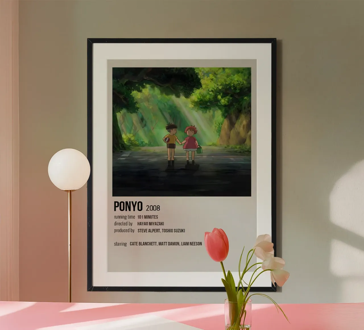 PONYO 2008 poster con telaio in plastica da Totoya