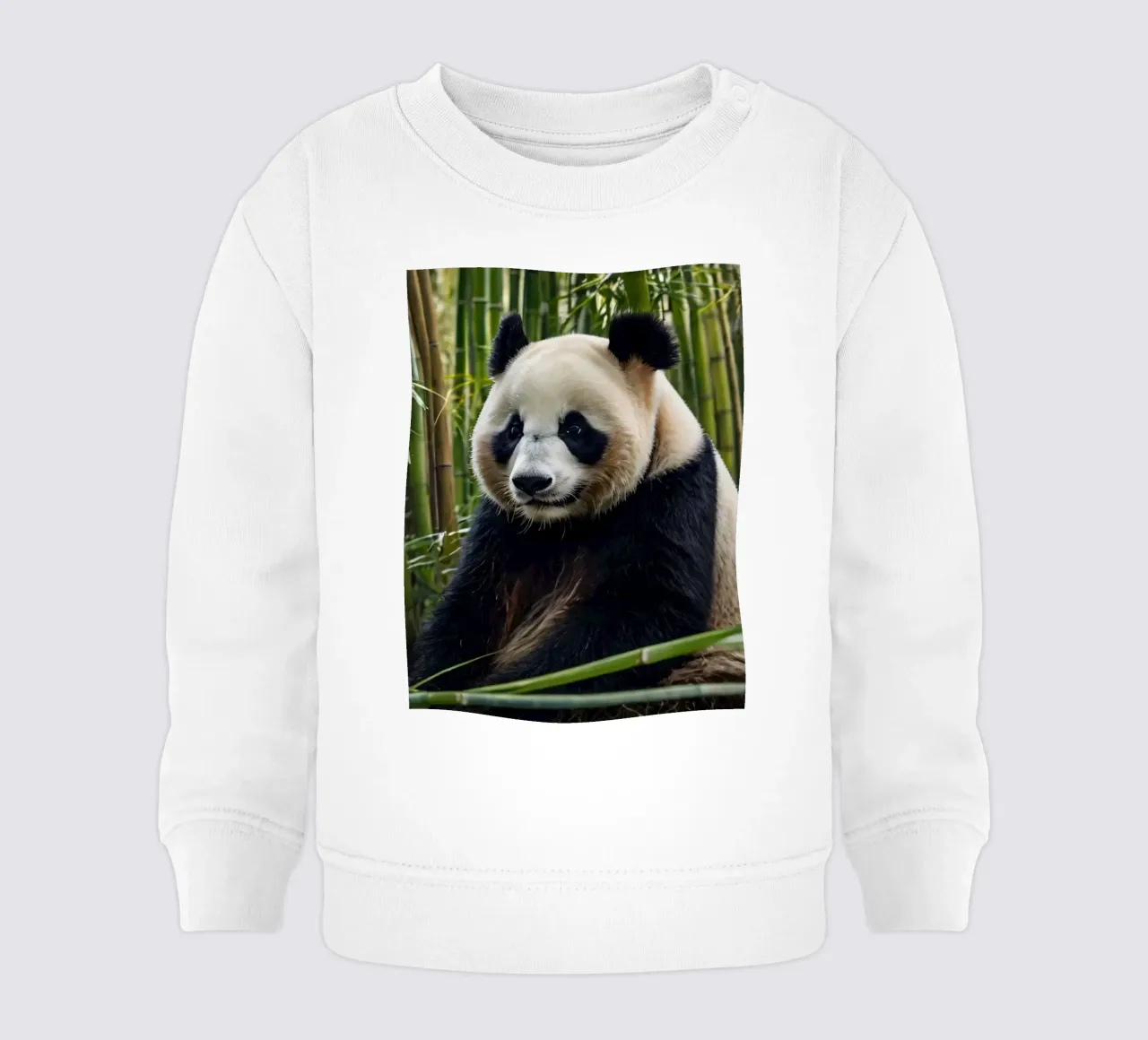 Un enorme panda riposa in un lussureggiante boschetto di bambù felpa neonato da DesignDoodle