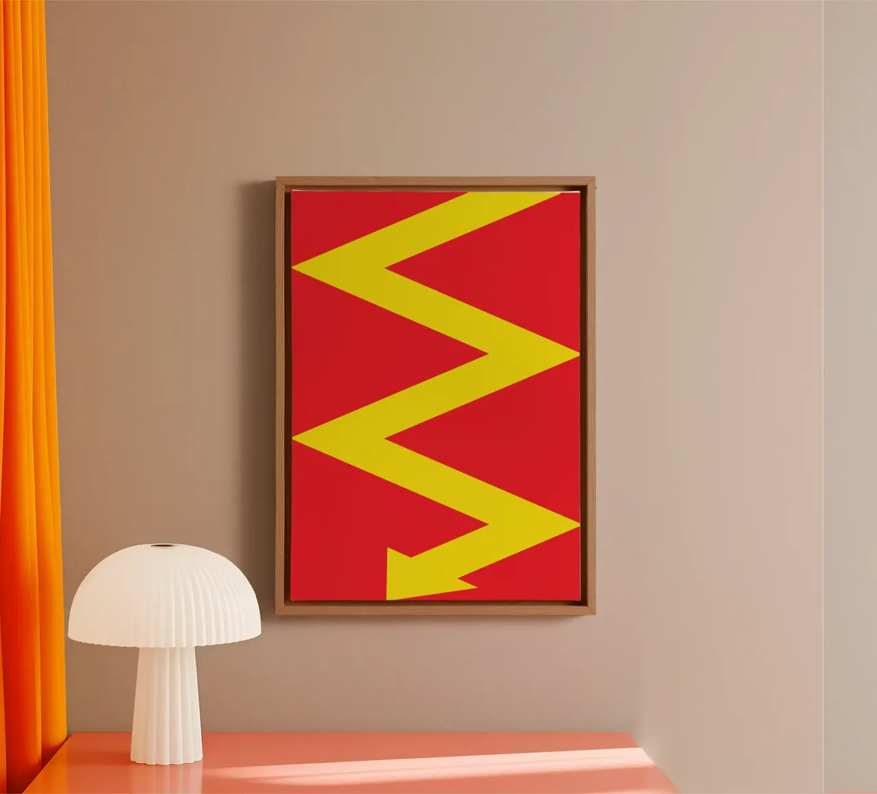 Strike Yellow Down tela con Cornice a cassetta da galihstudio