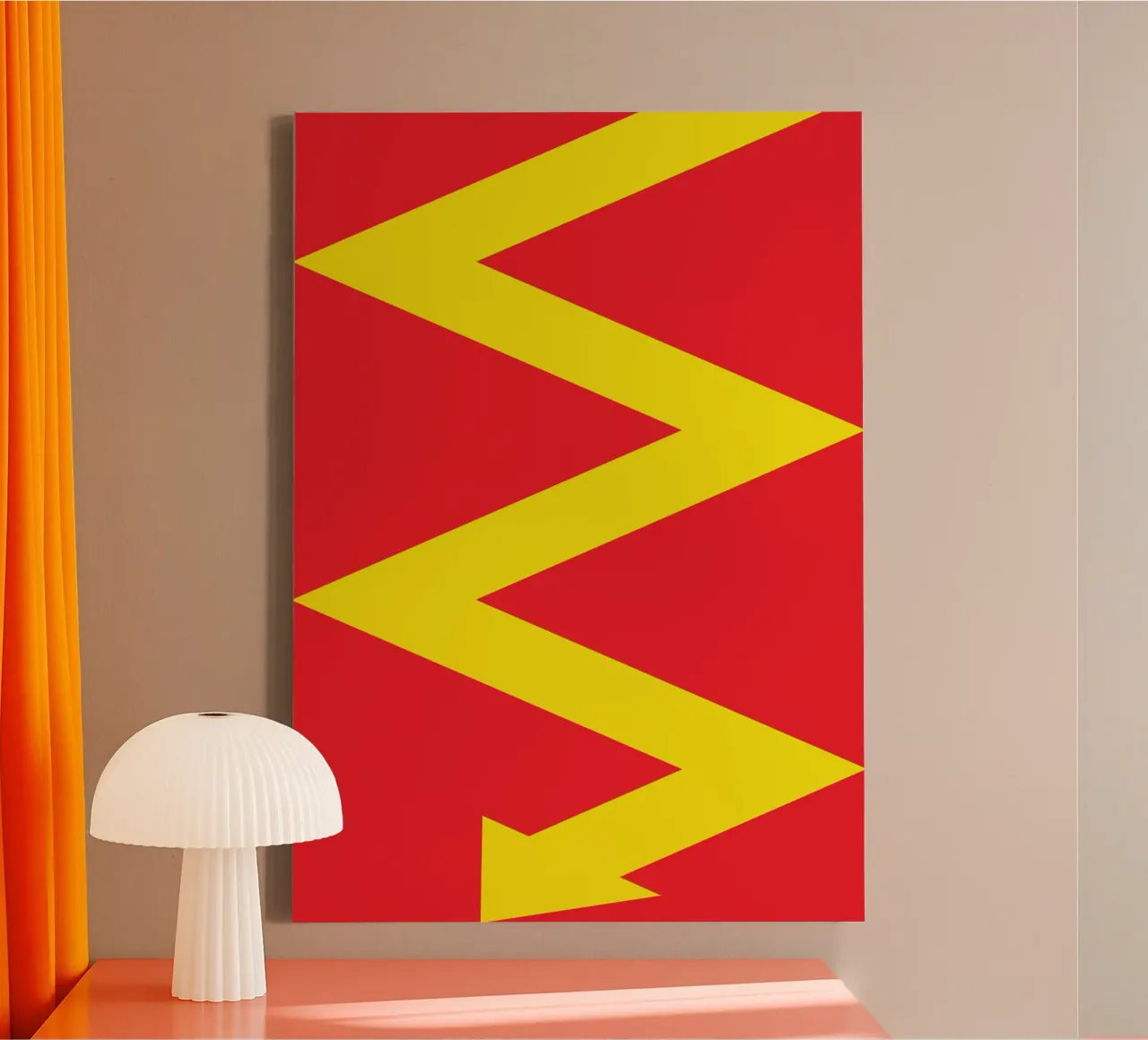 Strike Yellow Down tela con Cornice a cassetta da galihstudio