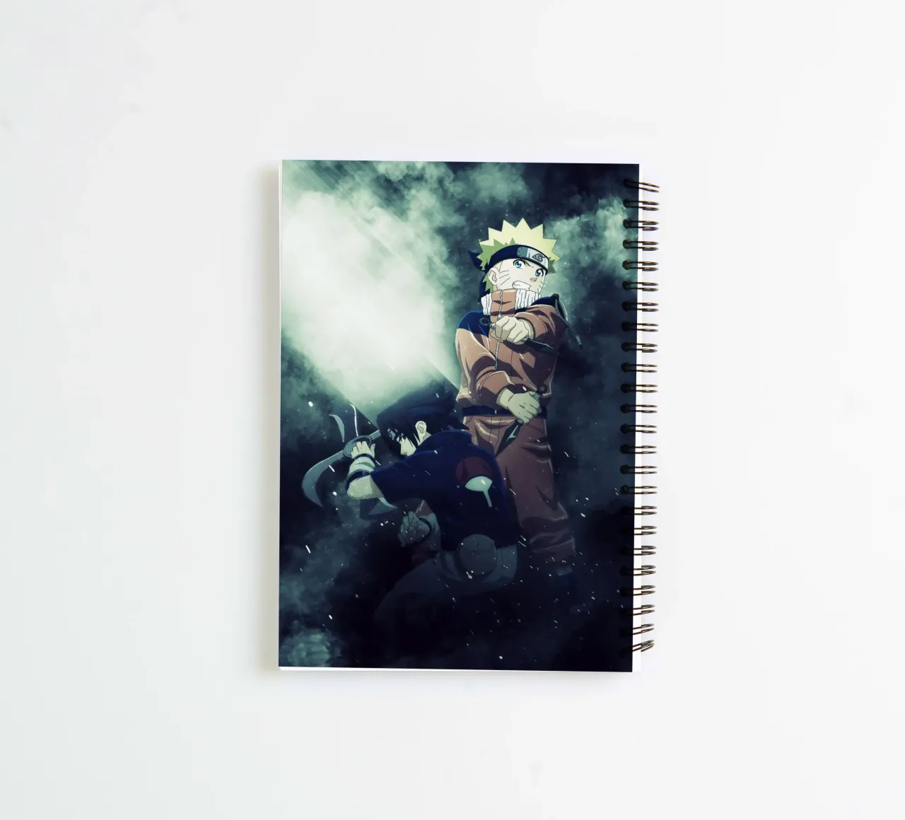 naruto and sasuke spiral notebook by FreeArtStudio