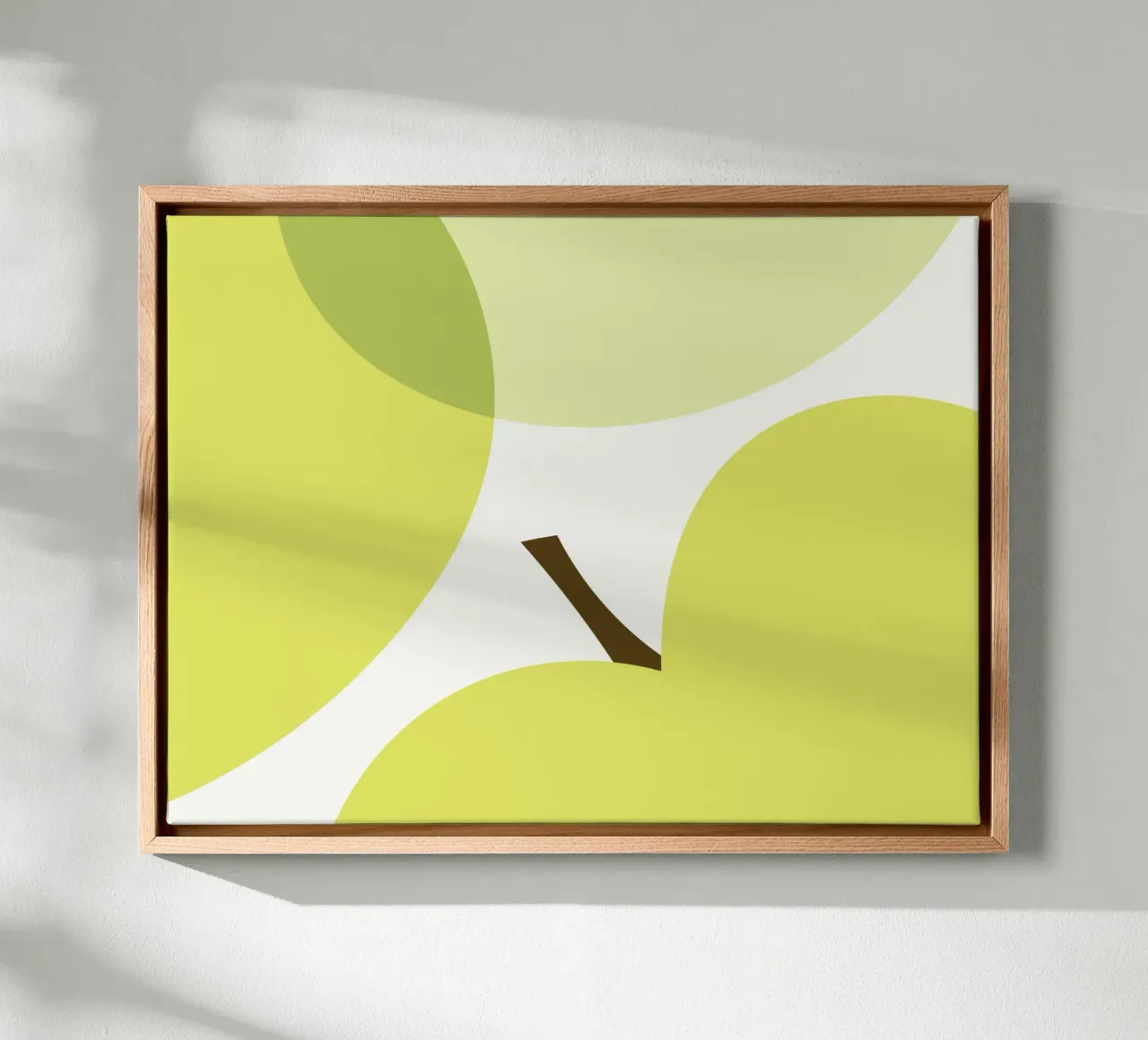 Green Apple Nature canvas met Baklijst van galihstudio