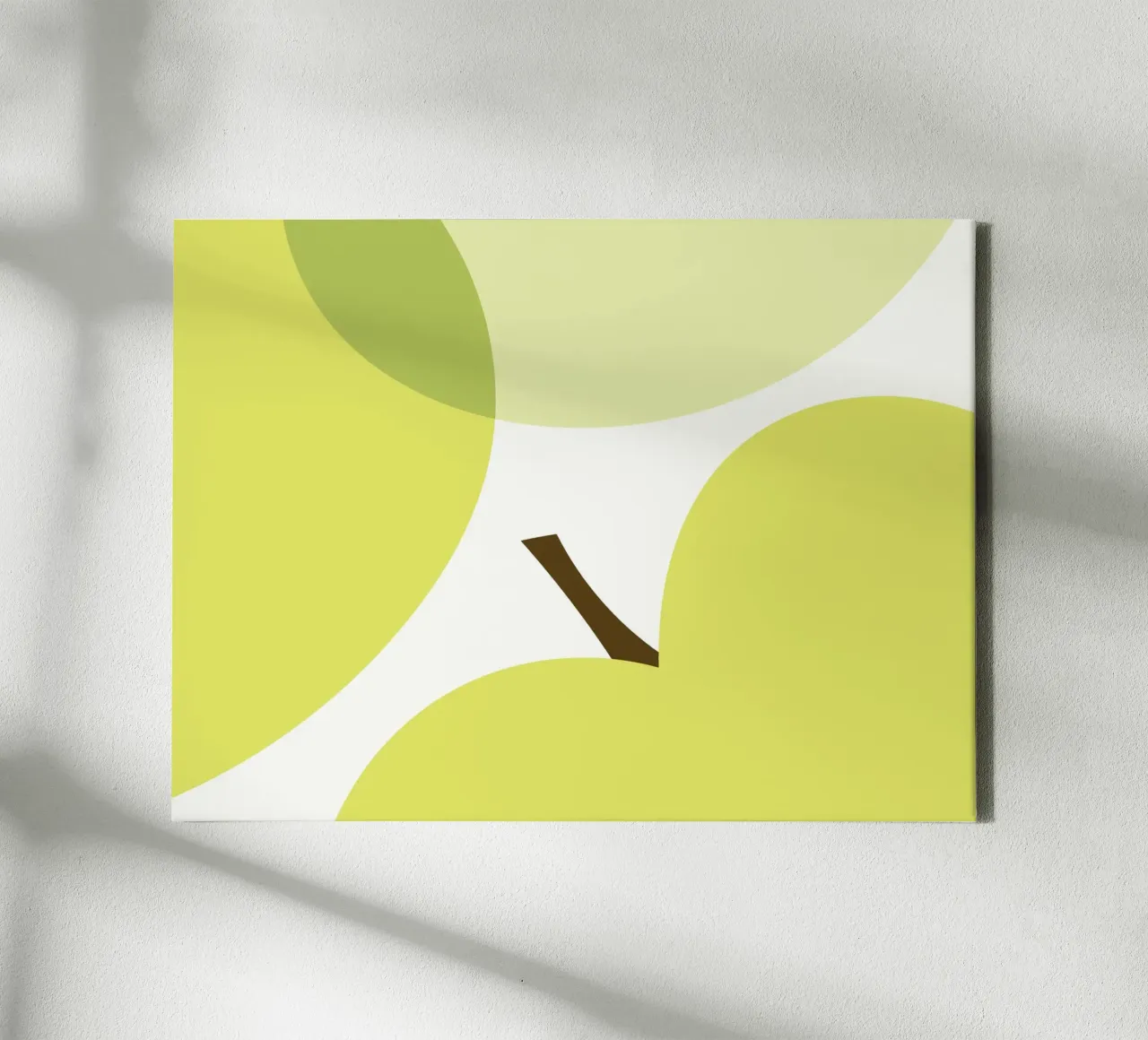 Green Apple Nature canvas met Baklijst van galihstudio