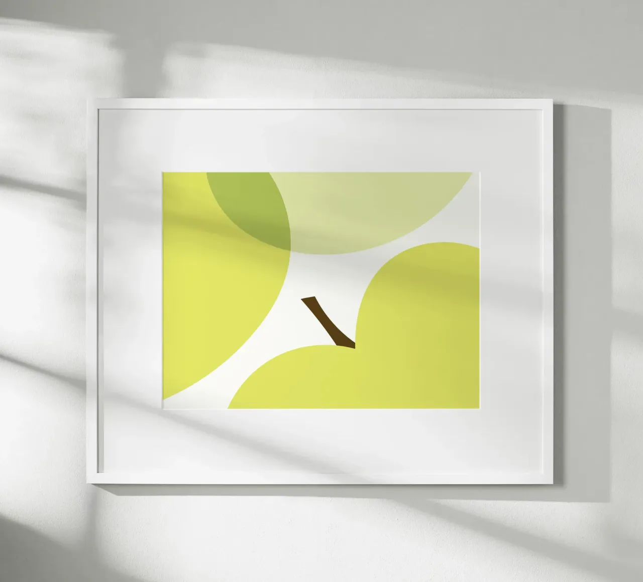 Green Apple Nature poster con telaio in legno da galihstudio