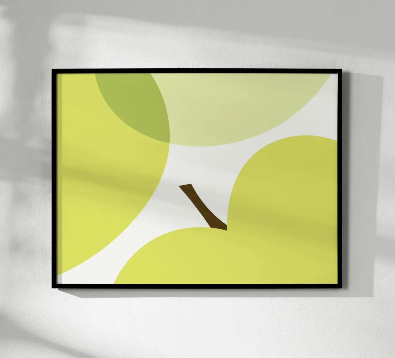 Green Apple Nature poster con telaio in legno da galihstudio