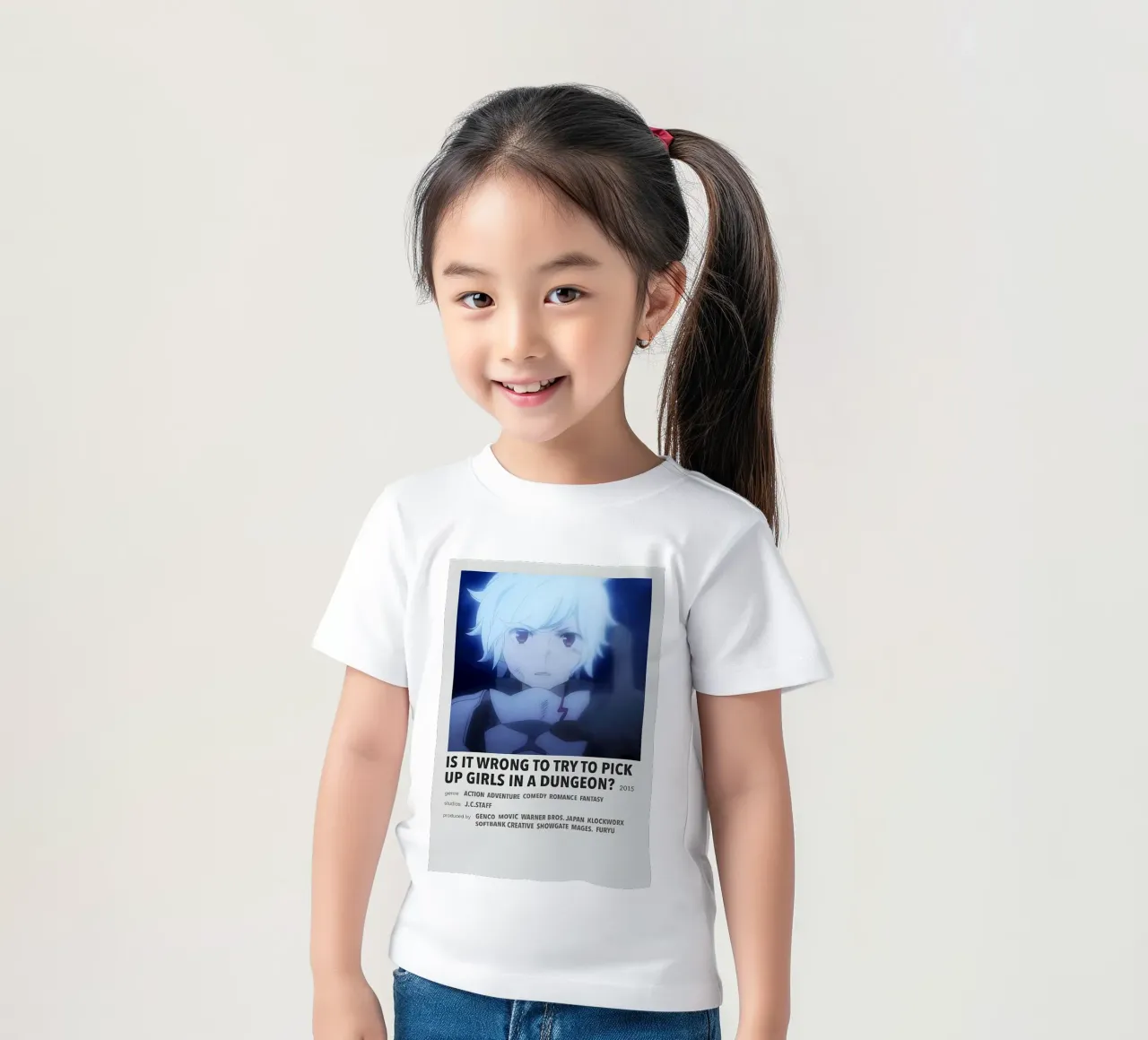 IS IT WRONG TO TRY TO PICK UP GIRLS IN A DUNGEON?  2015 t-shirt bambini da Totoya