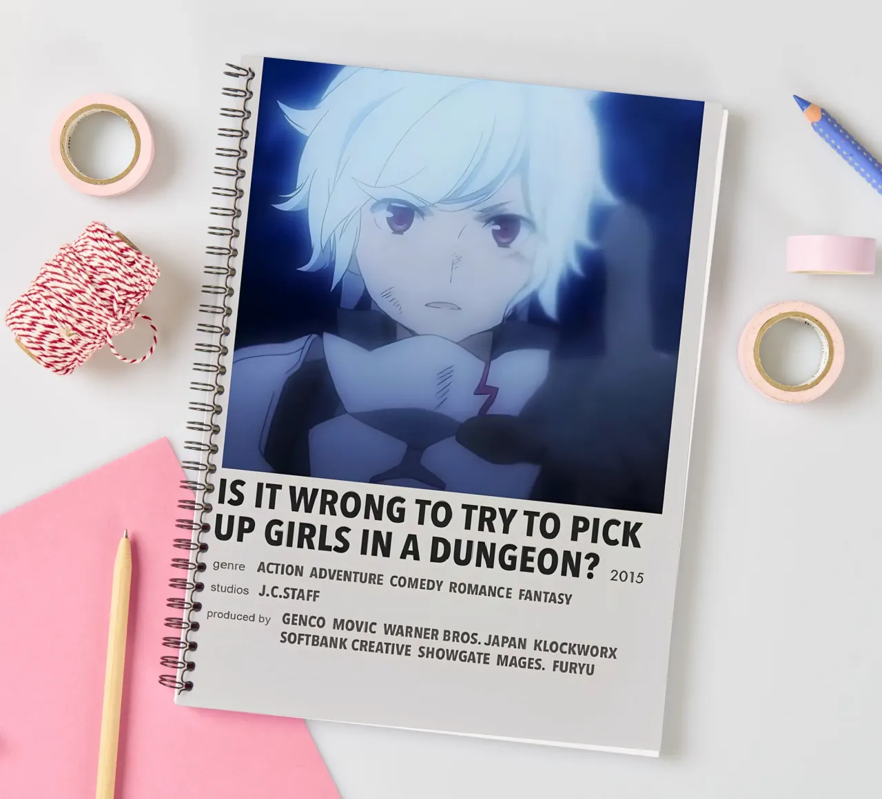 IS IT WRONG TO TRY TO PICK UP GIRLS IN A DUNGEON?  2015 diario ad anelli da Totoya