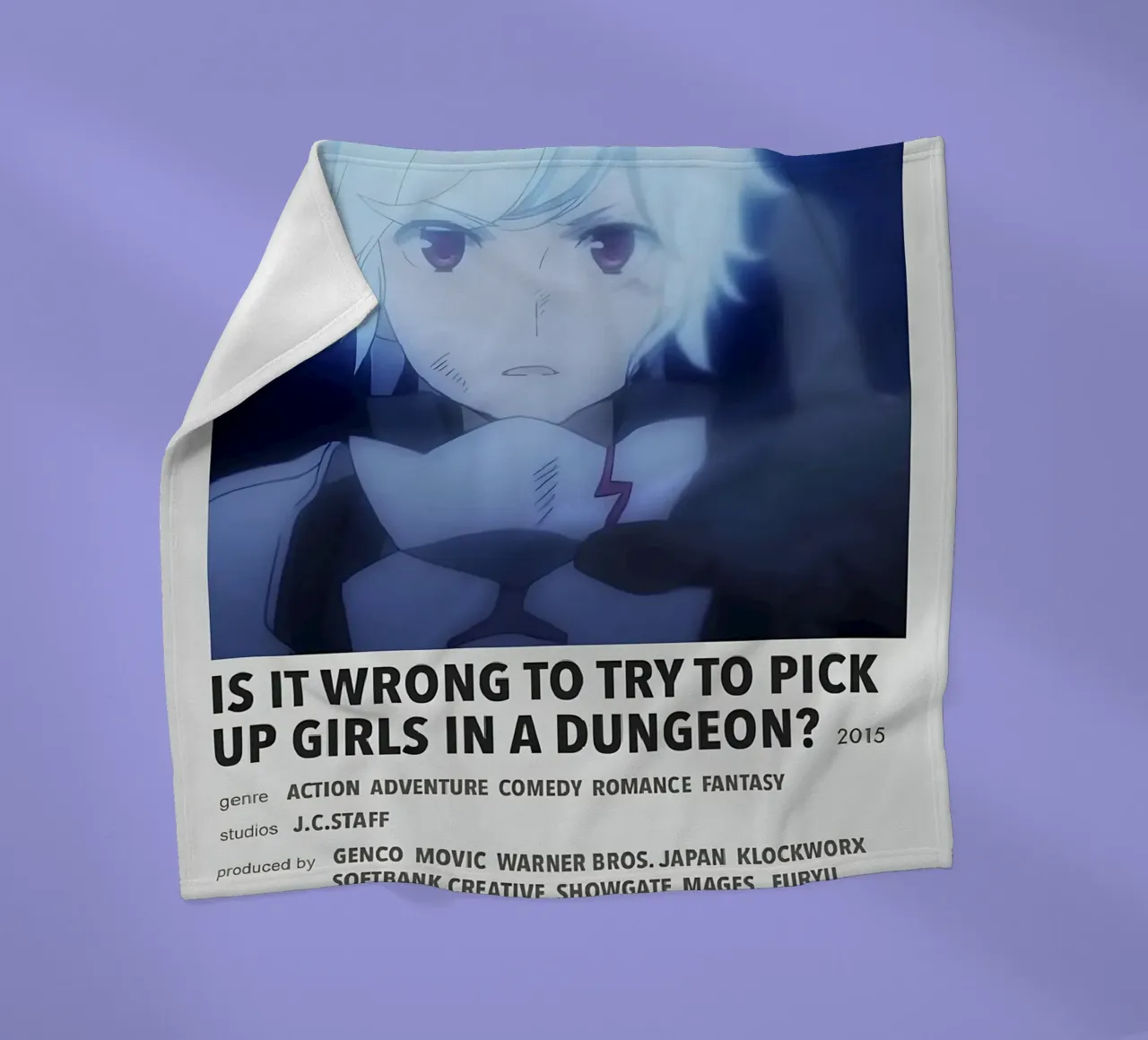 IS IT WRONG TO TRY TO PICK UP GIRLS IN A DUNGEON?  2015 coperta in pile da Totoya
