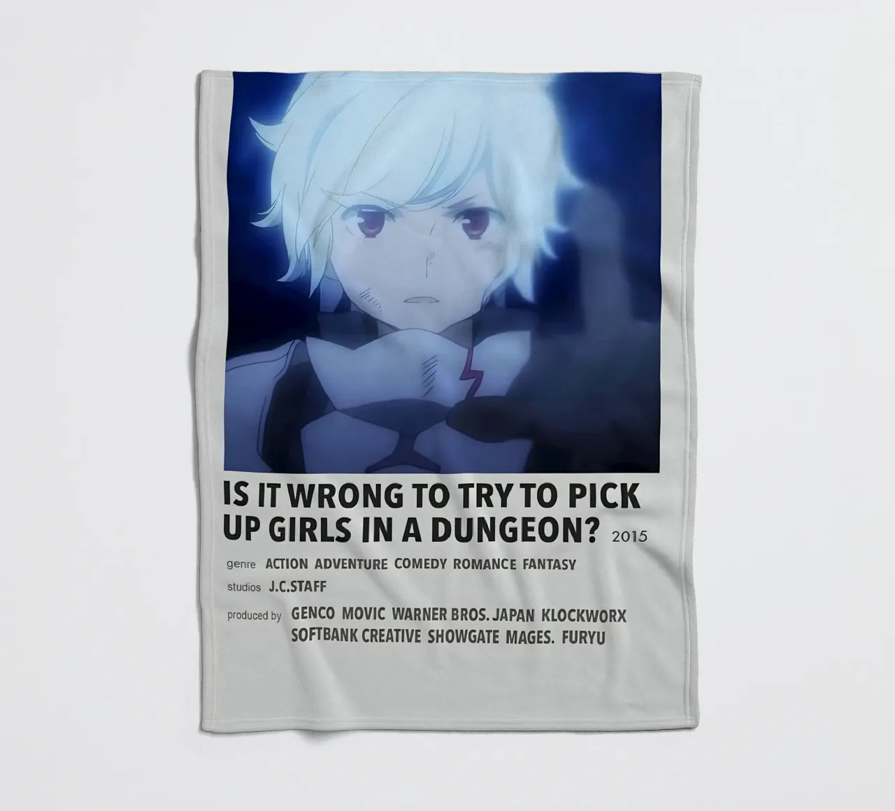 IS IT WRONG TO TRY TO PICK UP GIRLS IN A DUNGEON?  2015 coperta in pile da Totoya