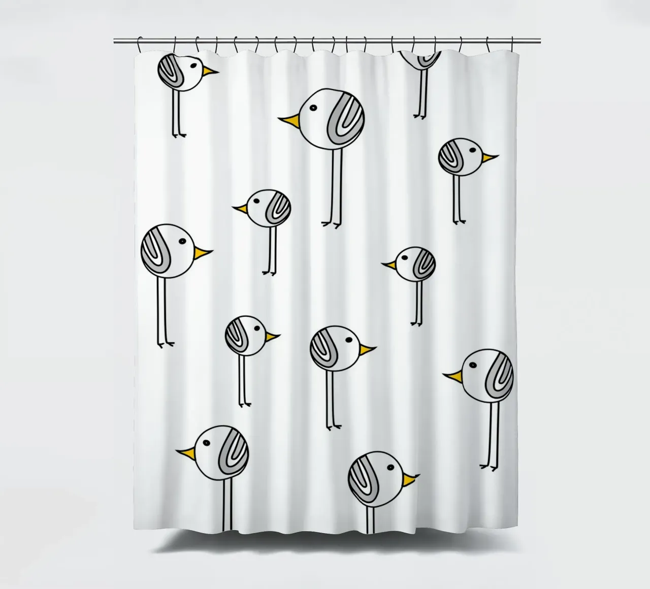 Uccelli dalle zampe lunghe tenda da doccia da Designs by Birdy