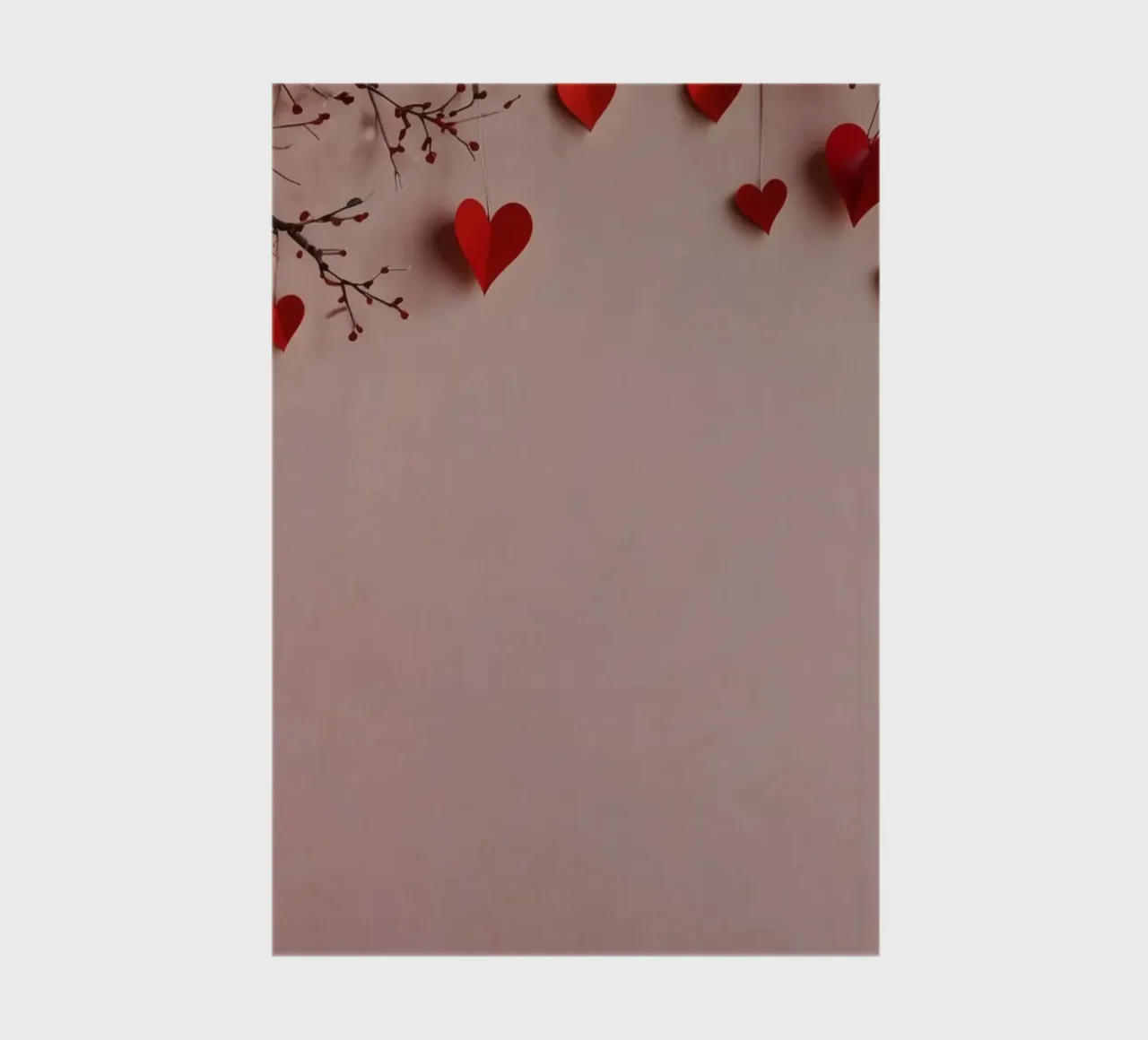 Romantic decorations with red hearts for an unforgettable notebook by DesignDoodle