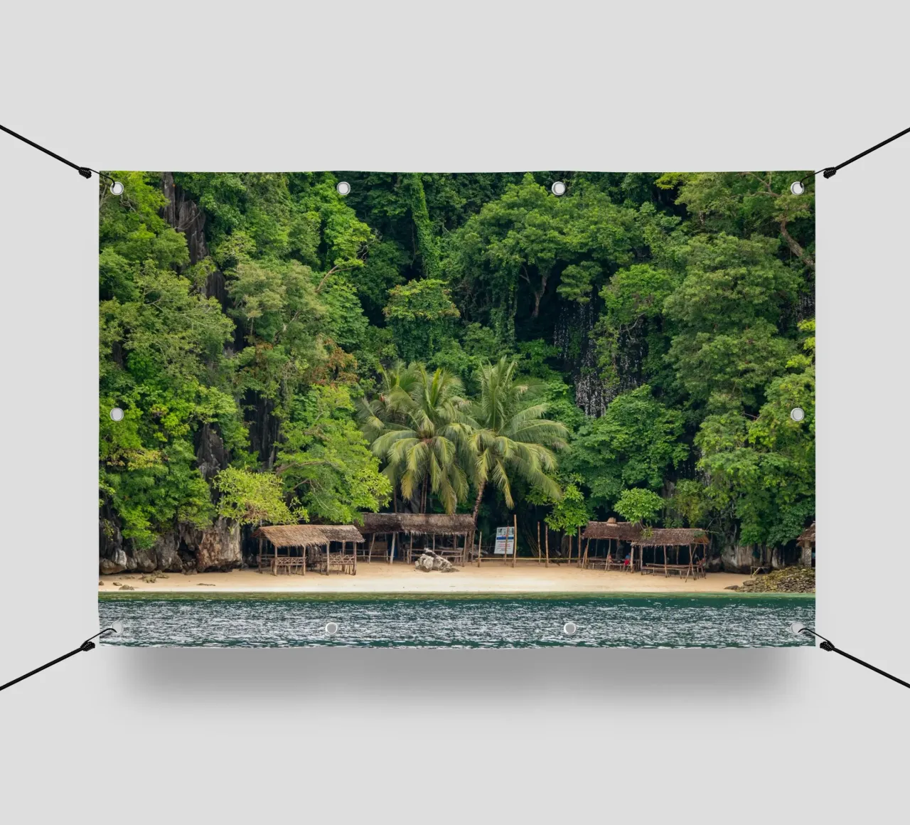 Acqua incontaminata a Coron, Palawan, Filippine telo in pvc da anderm