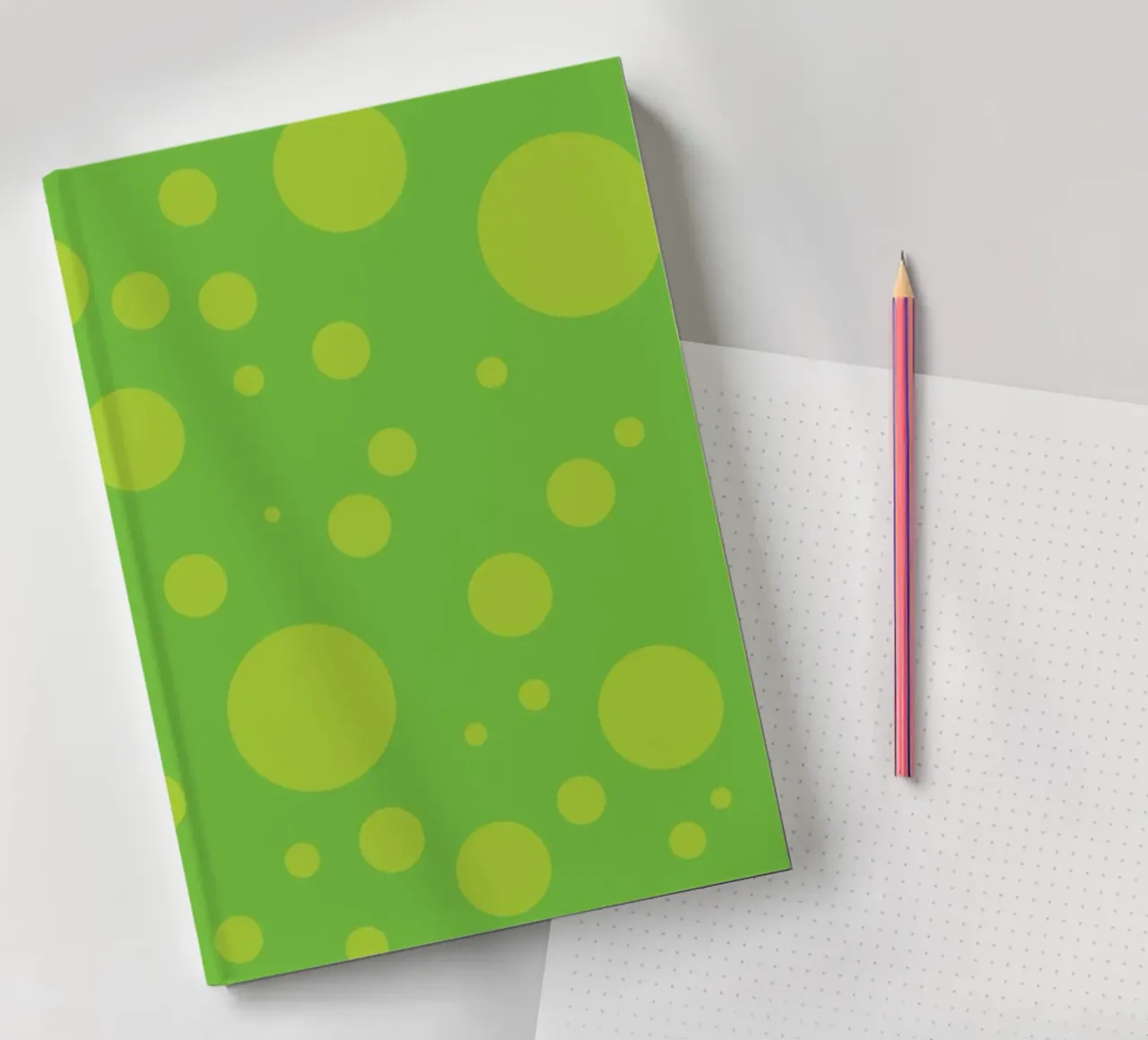 Green Bubble Abstract notebook by galihstudio