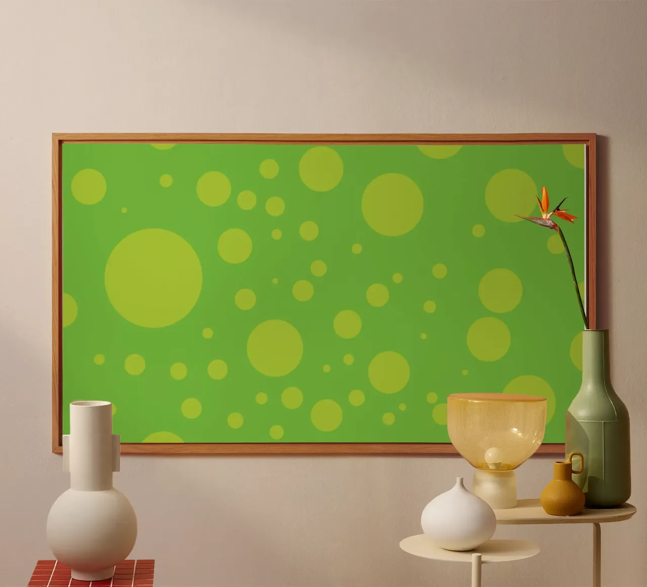Green Bubble Abstract alluminio dibond da galihstudio