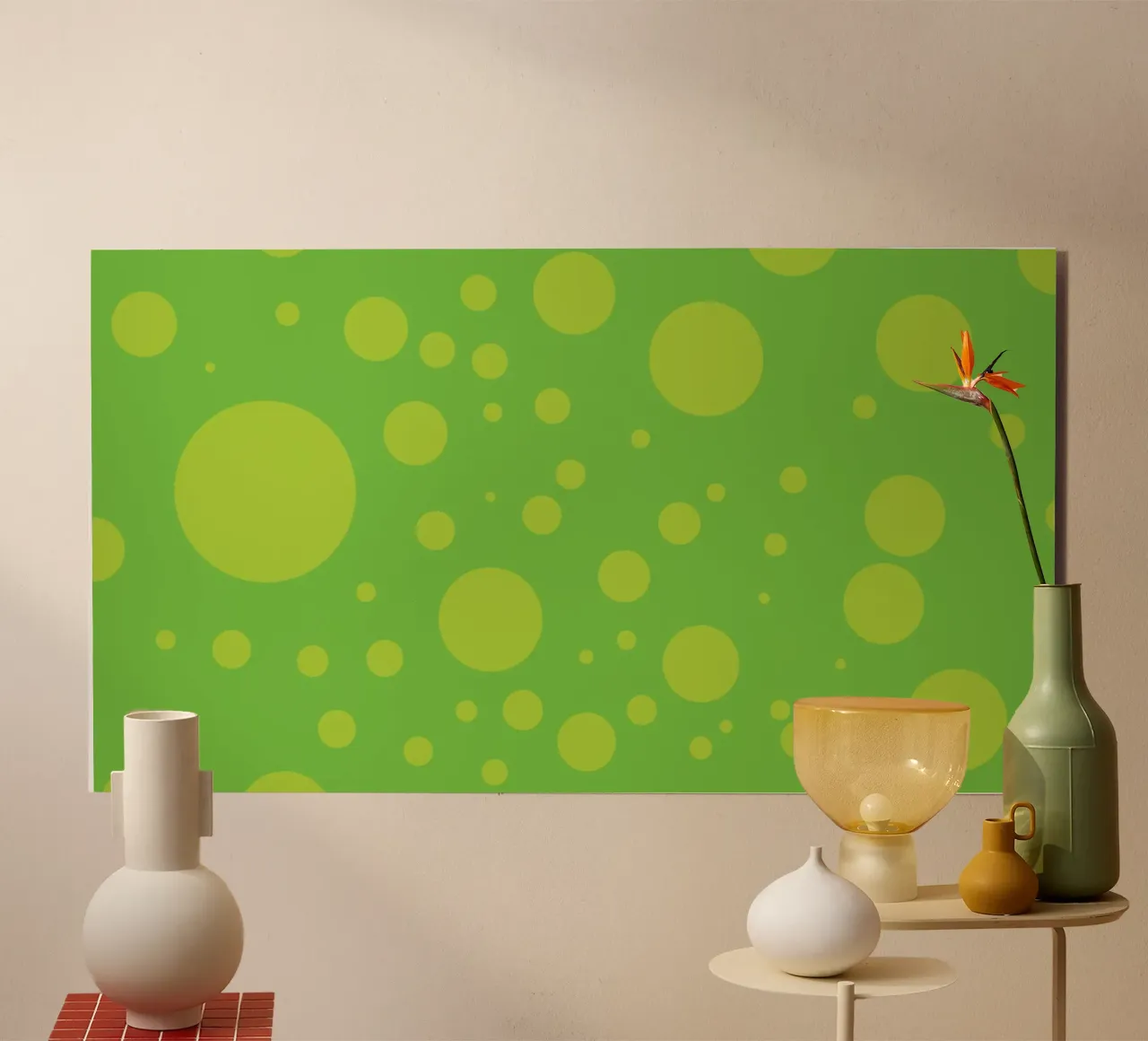 Green Bubble Abstract alluminio dibond da galihstudio