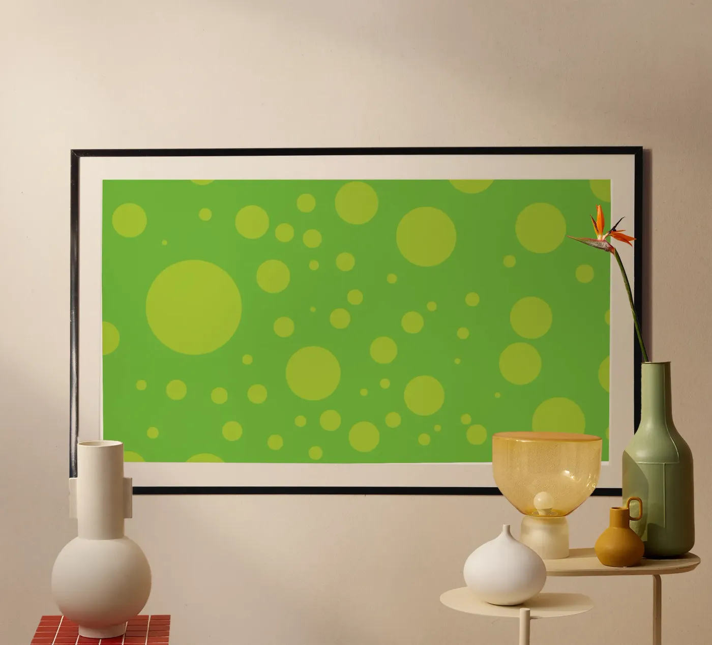 Green Bubble Abstract poster by galihstudio